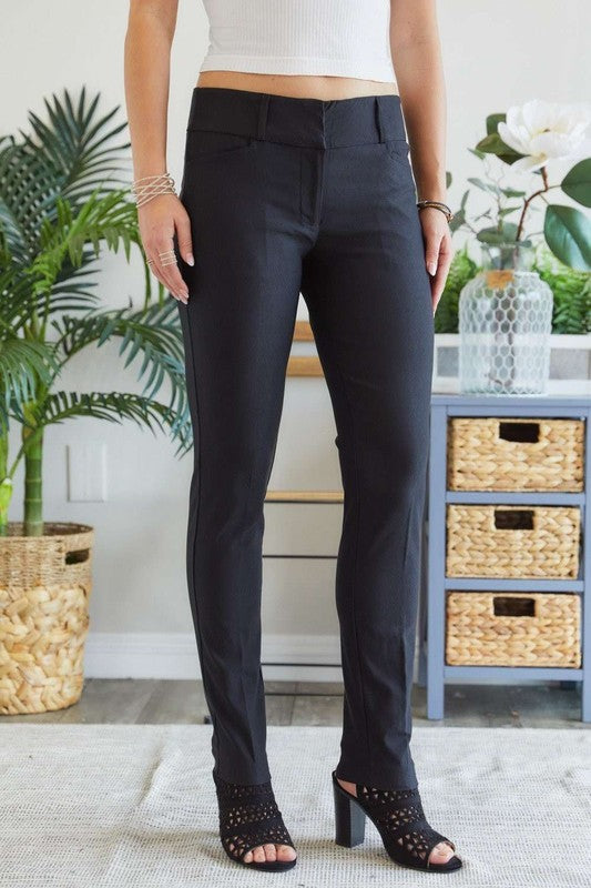 ADORA Mid Rise Skinny Pants-BOTTOM SIZES SMALL MEDIUM LARGE-[Adult]-[Female]-2022 Online Blue Zone Planet