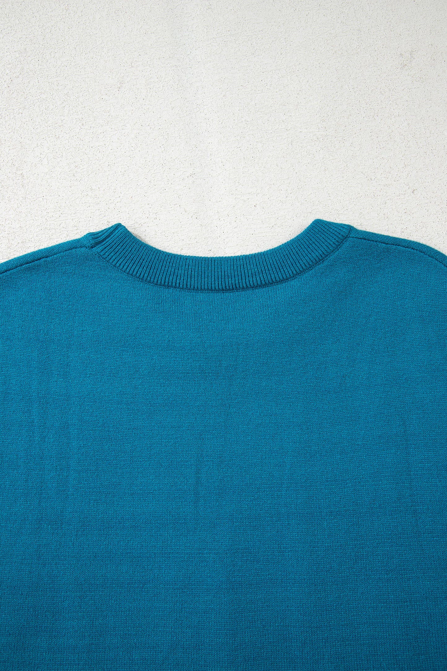 Light Blue Horse Shoe Embroidered Loose Short Sleeve Sweater-TOPS / DRESSES-[Adult]-[Female]-2022 Online Blue Zone Planet