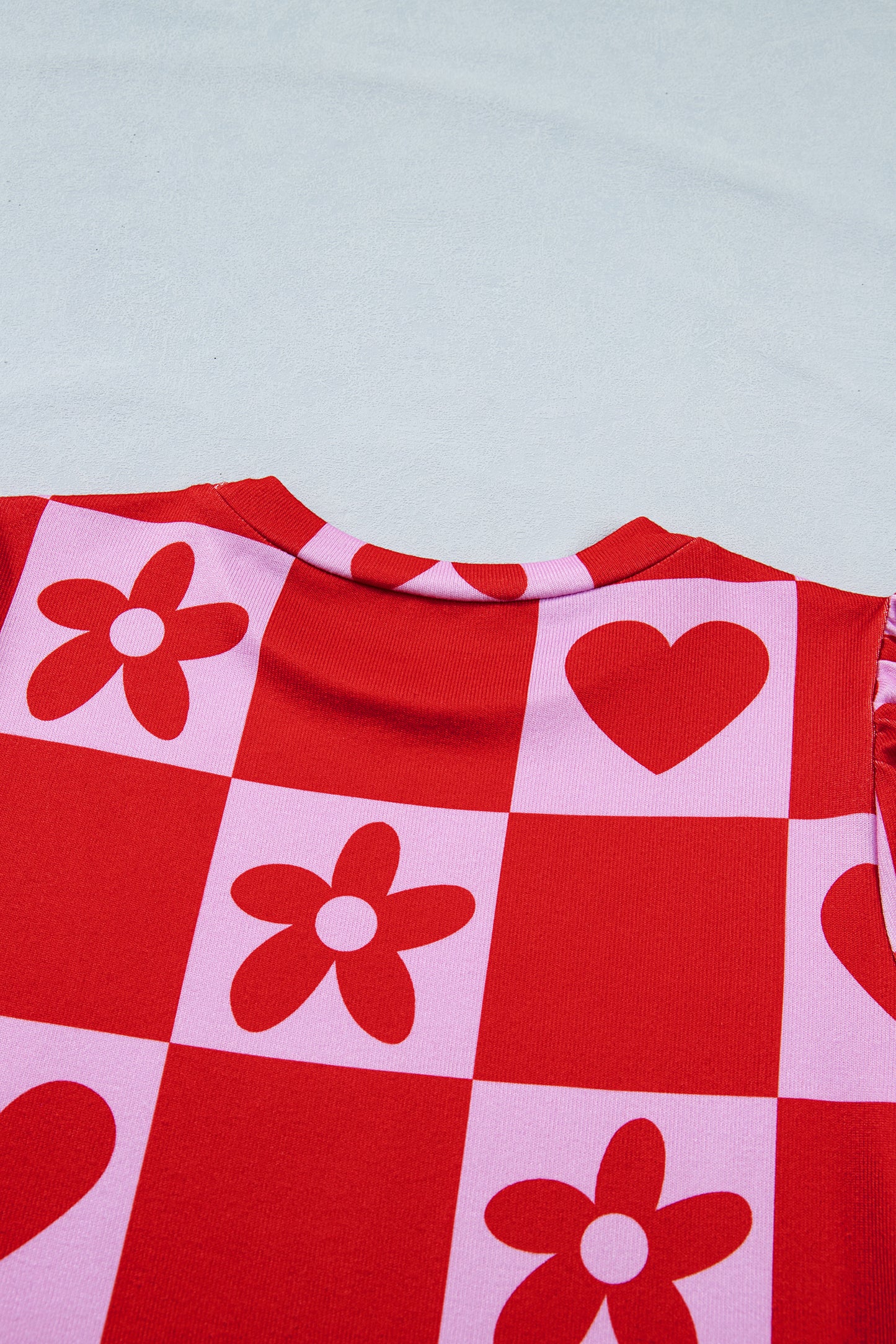 Beige Flower Heart Festive Valentine Blouse-Tops/Blouses & Shirts-[Adult]-[Female]-2022 Online Blue Zone Planet