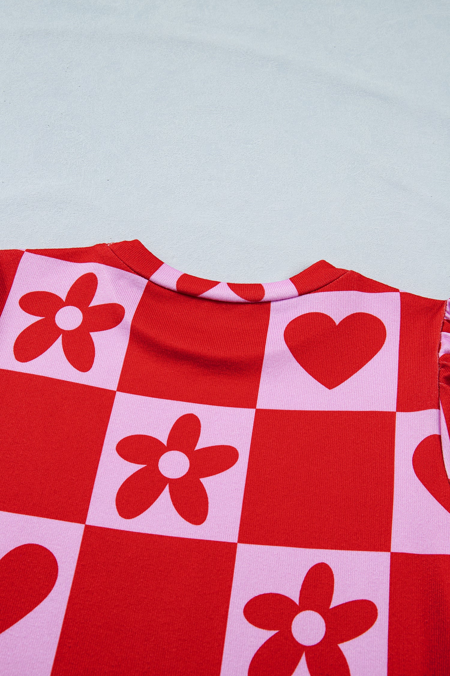 Beige Flower Heart Festive Valentine Blouse-Tops/Blouses & Shirts-[Adult]-[Female]-2022 Online Blue Zone Planet