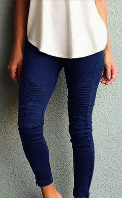 Full Size Run Mineral Wash Cropped Skinny Pants-BOTTOM SIZES SMALL MEDIUM LARGE-[Adult]-[Female]-Navy blue-L-2022 Online Blue Zone Planet