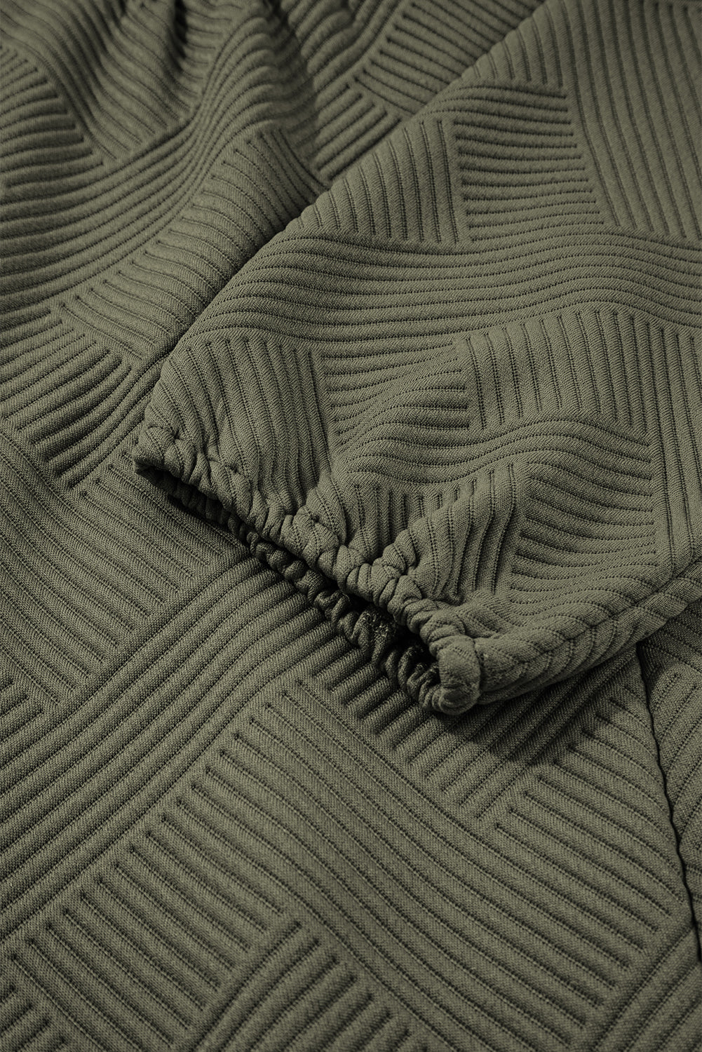 Jungle Green Quarter Zip Collar Bracelet Sleeve Textured Mini Dress-TOPS / DRESSES-[Adult]-[Female]-2022 Online Blue Zone Planet