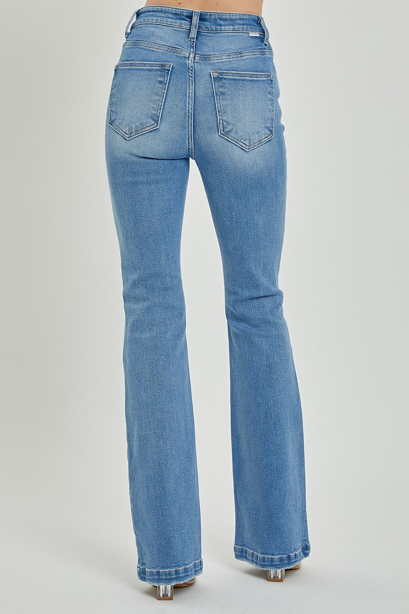 RISEN Full Size High Rise Button Fly Bootcut Jeans-BOTTOMS SIZES SMALL MEDIUM LARGE-[Adult]-[Female]-2022 Online Blue Zone Planet