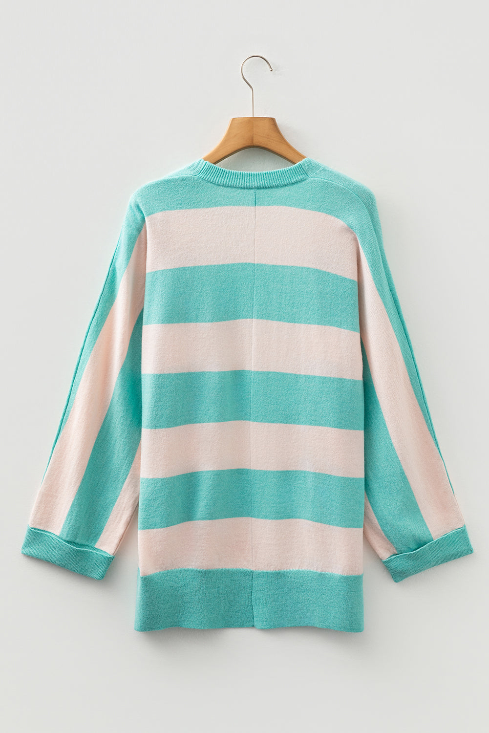 Iceland Blue Colorblock Knit Open Front Short Casual Cardigan-Sweaters & Cardigans/Cardigans-[Adult]-[Female]-2022 Online Blue Zone Planet
