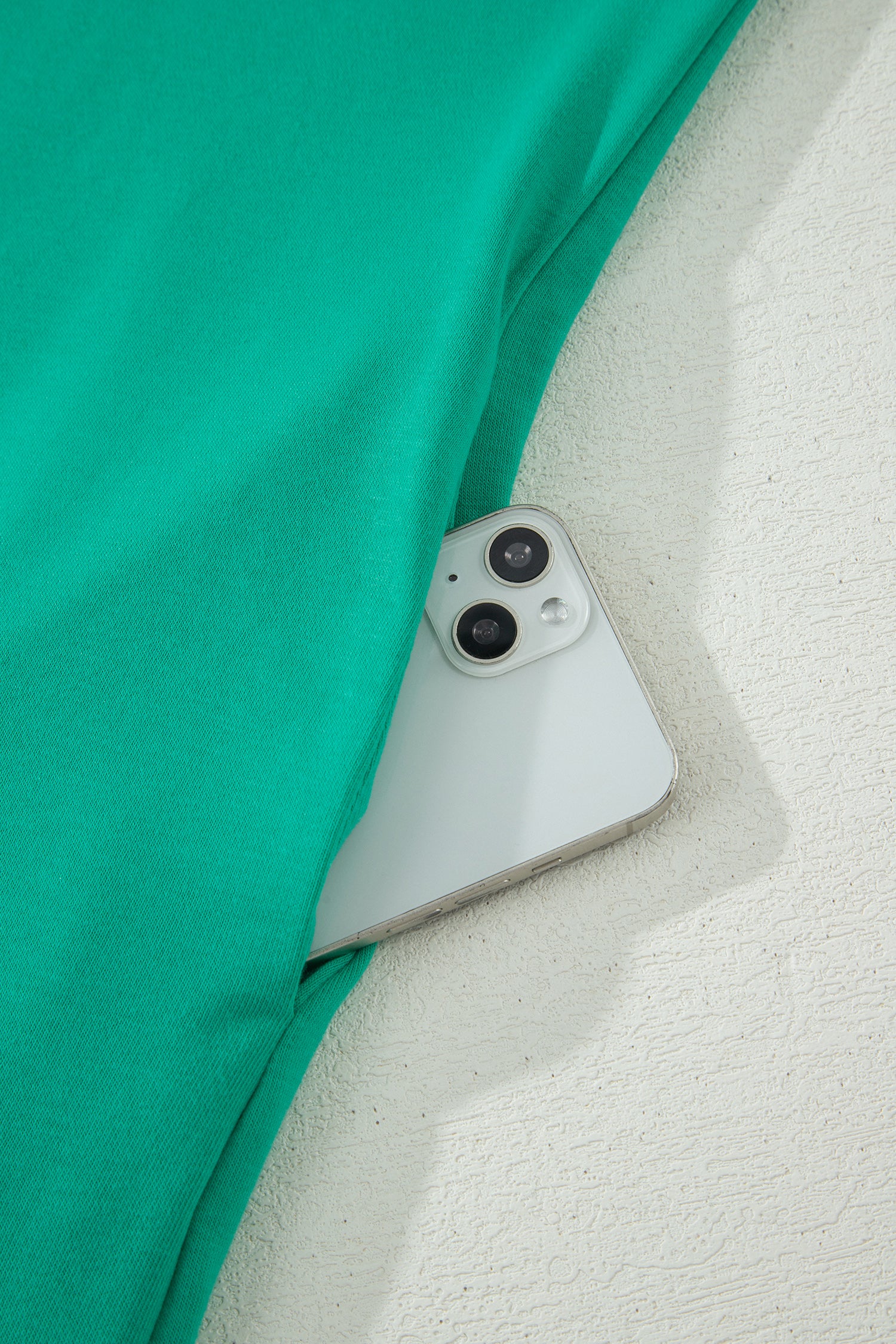 Sea Green Solid Color Snap Button Polo Collar Short Sleeve Scallop Hem Mini Dress-TOPS / DRESSES-[Adult]-[Female]-2022 Online Blue Zone Planet