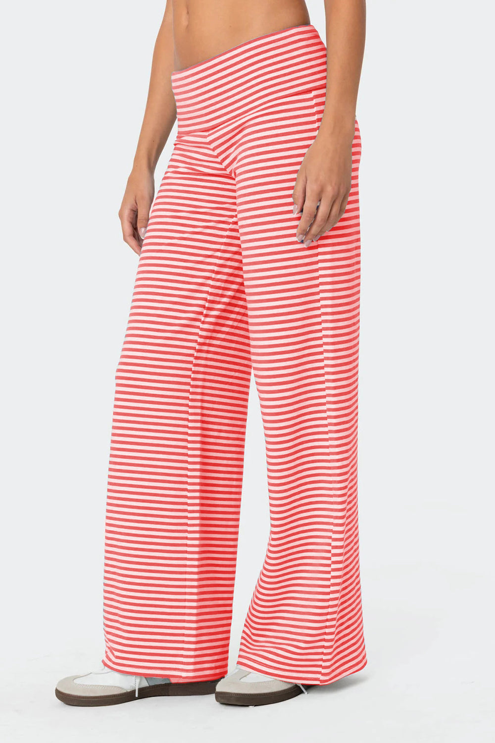 Striped Wide Leg Pants-BOTTOMS-[Adult]-[Female]-2022 Online Blue Zone Planet