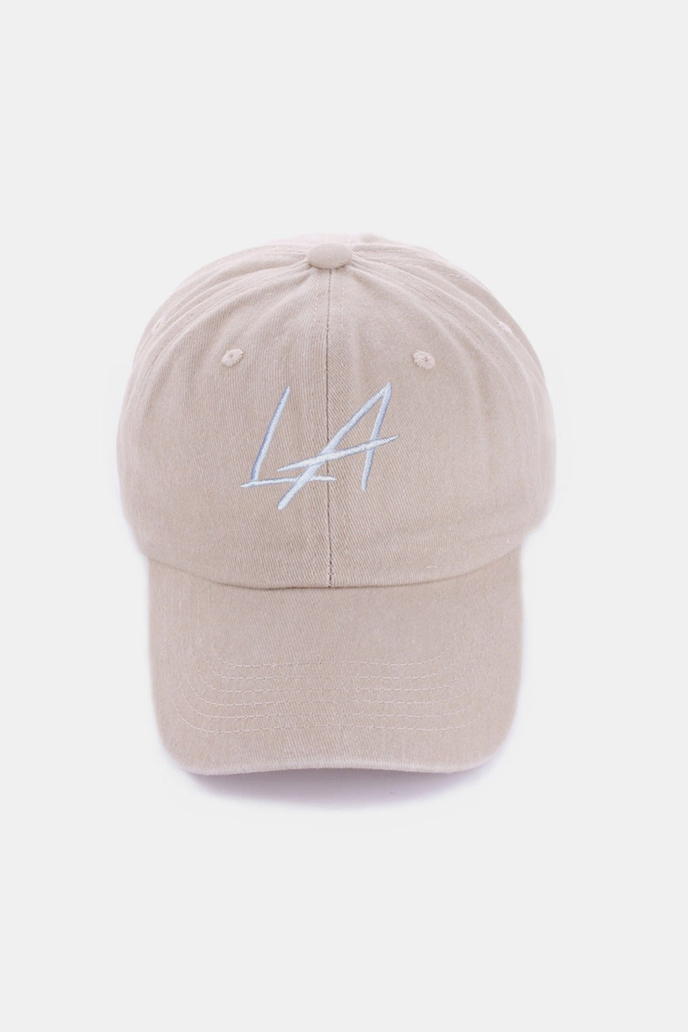 Blue Zone Planet | Zenana Washed Embroidered City Baseball Cap-HATS-[Adult]-[Female]-LA Ash Mocha-One Size-2022 Online Blue Zone Planet