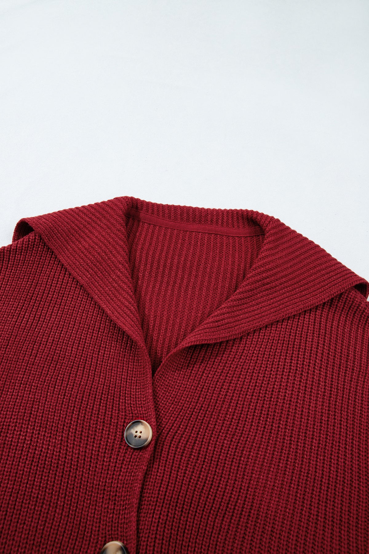 Red Dahlia Solid Color Knit Oversized Button Front Sweater Cardigan-Sweaters & Cardigans/Cardigans-[Adult]-[Female]-2022 Online Blue Zone Planet