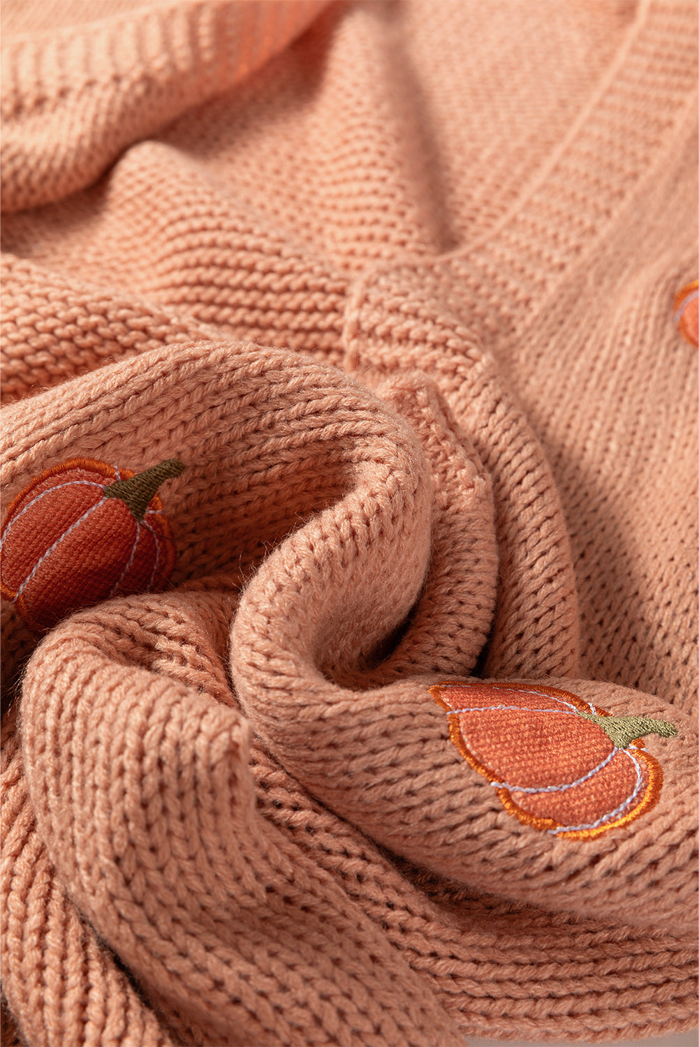 Straw Yellow Pumpkin Tree Print Open Front Drop Shoulder Midi Cardigan-Sweaters & Cardigans/Cardigans-[Adult]-[Female]-2022 Online Blue Zone Planet