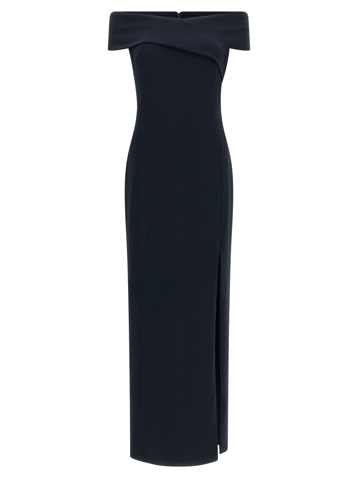Lauren Ralph Lauren Long Dress With Crossed Neckline-Dresses-[Adult]-[Female]-8-2022 Online Blue Zone Planet