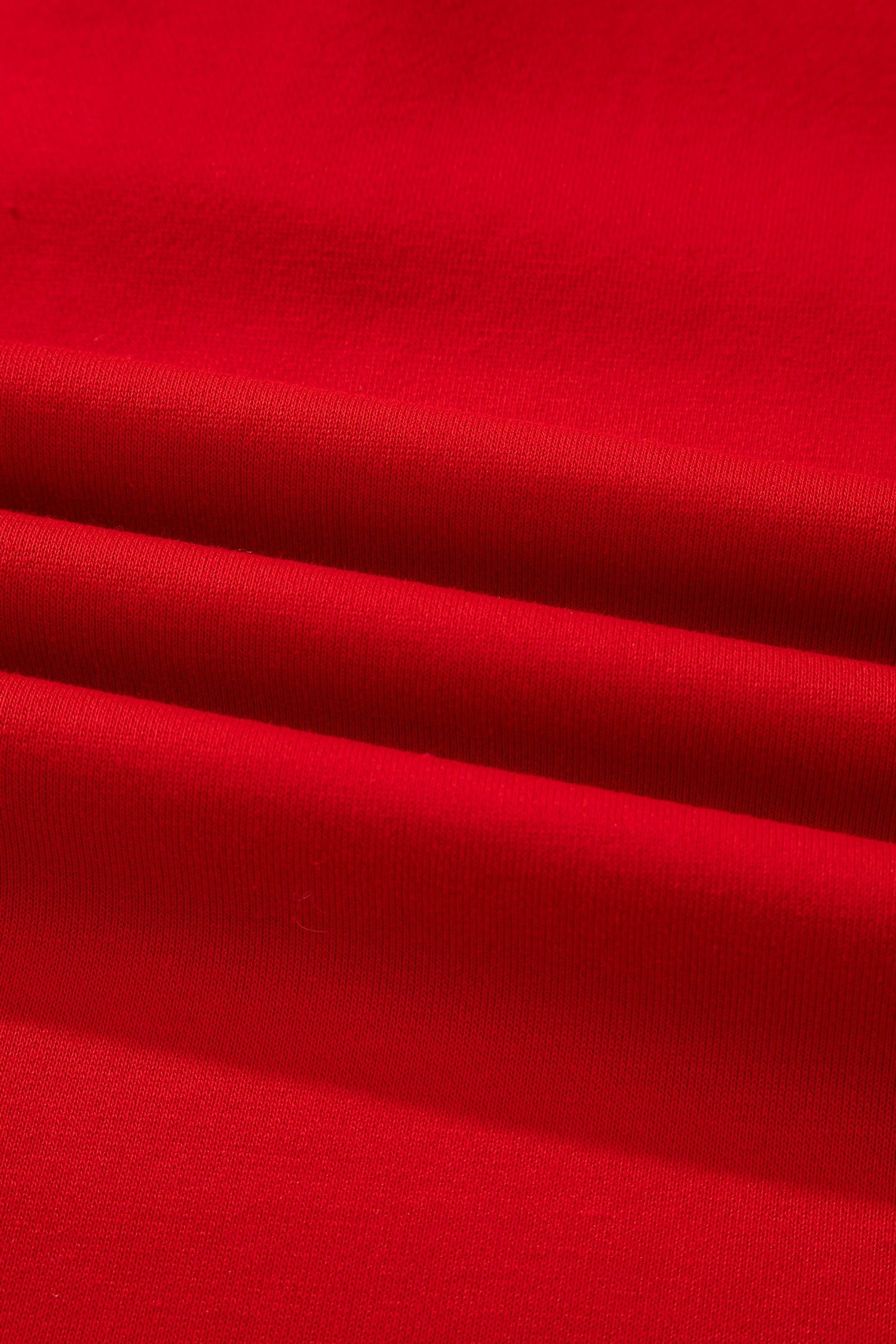 Fiery Red Contrast Striped Collar Patchwork Puff Sleeve Ruffle Hem Mini Dress-TOPS / DRESSES-[Adult]-[Female]-2022 Online Blue Zone Planet