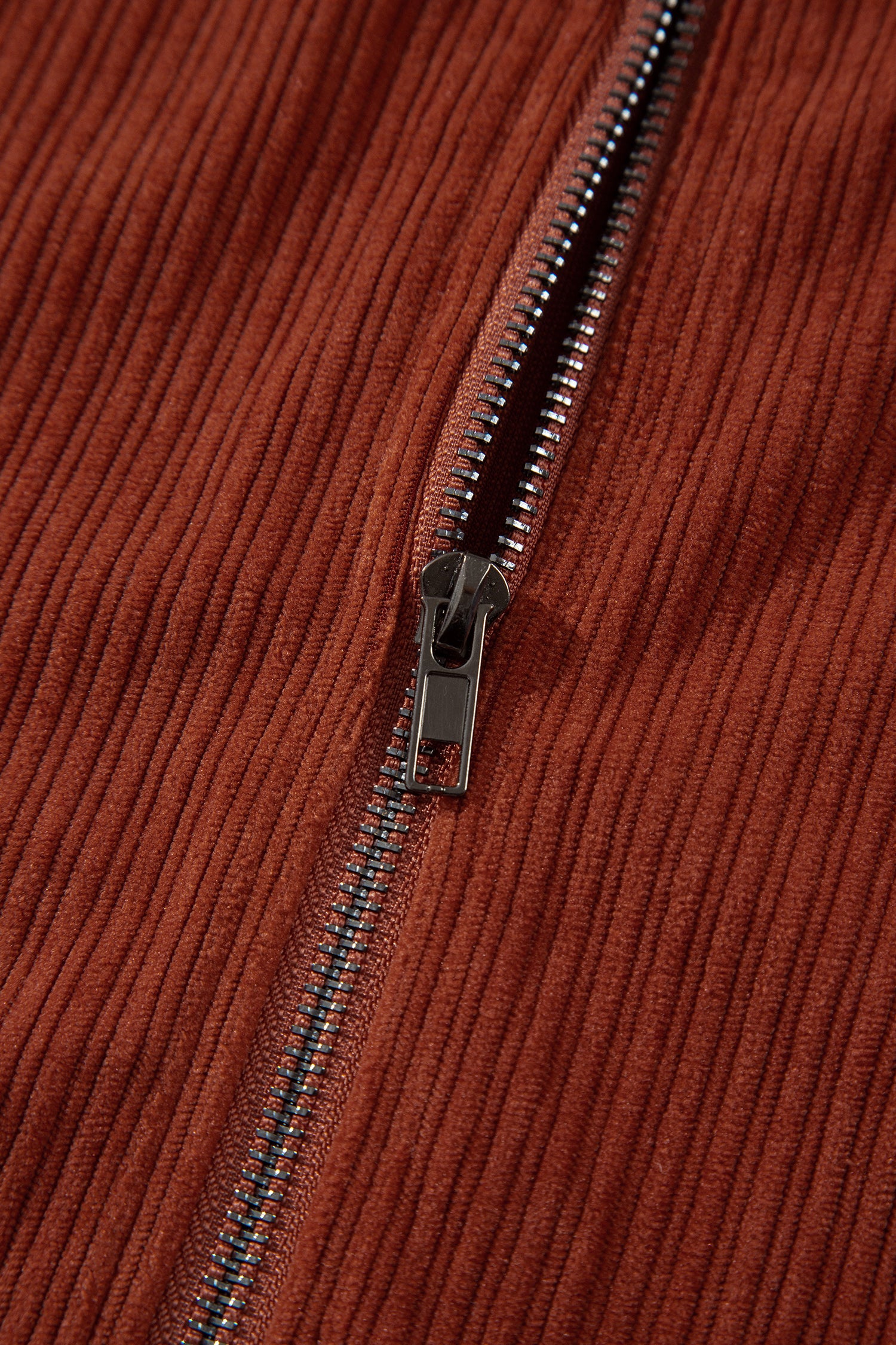 Clay Ribbed Corduroy Zip-Up Sleeveless Pocket Sheath Dress-TOPS / DRESSES-[Adult]-[Female]-2022 Online Blue Zone Planet