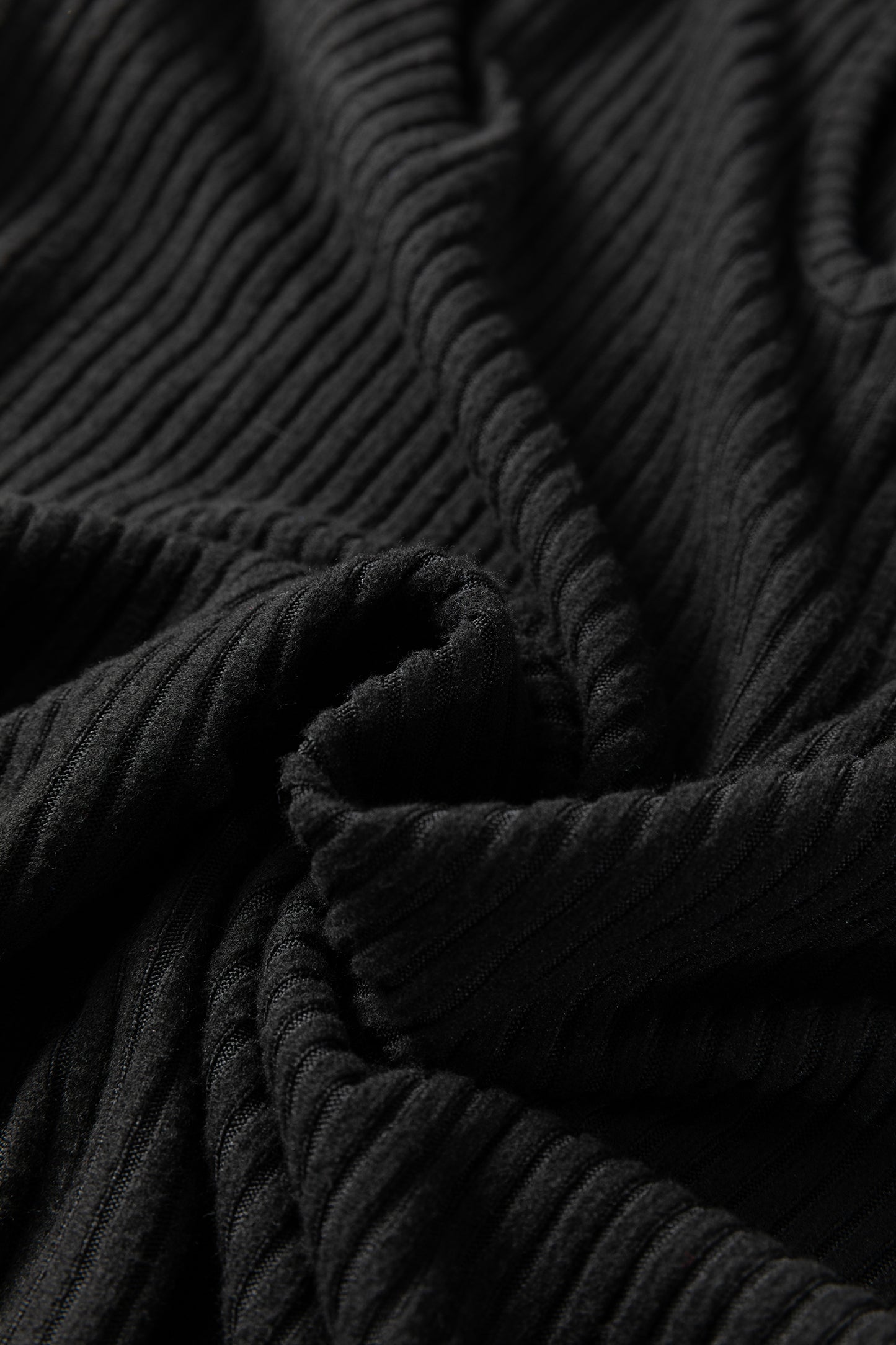 Black Ribbed Notched Neck Knit Long Sleeve Leggings Two Pieces Lounge Set-Loungewear & Sleepwear/Loungewear-[Adult]-[Female]-2022 Online Blue Zone Planet