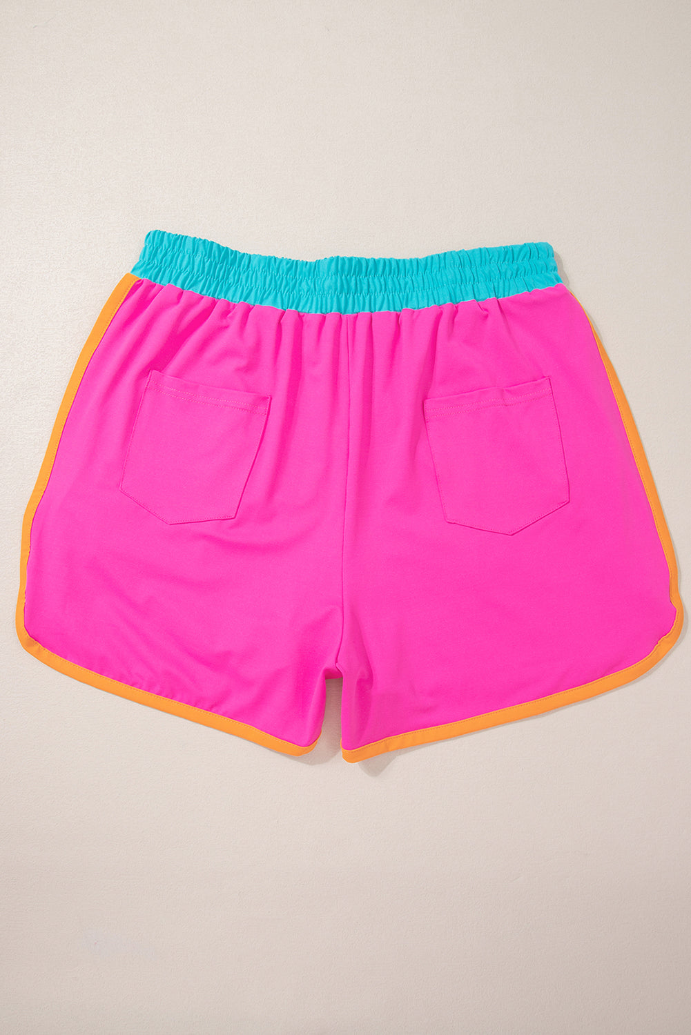 Blue Contrast Trim Cap Sleeve Tee Shorts Set-Two Piece Sets/Short Sets-[Adult]-[Female]-2022 Online Blue Zone Planet