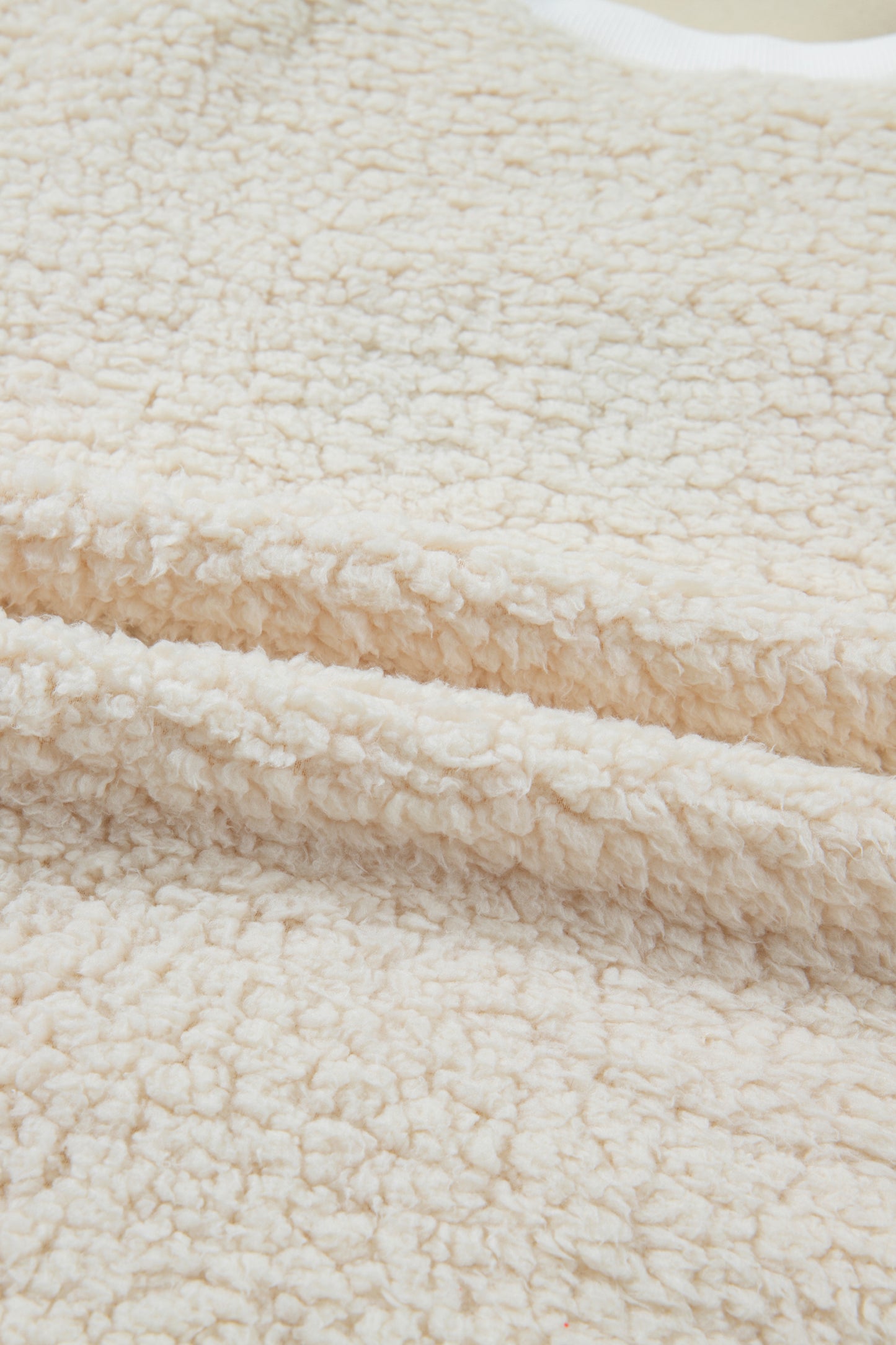 White MERRY CHRISTMAS Multicolor Embroidered Sherpa Pullover Sweatshirt-Tops/Sweatshirts & Hoodies-[Adult]-[Female]-2022 Online Blue Zone Planet