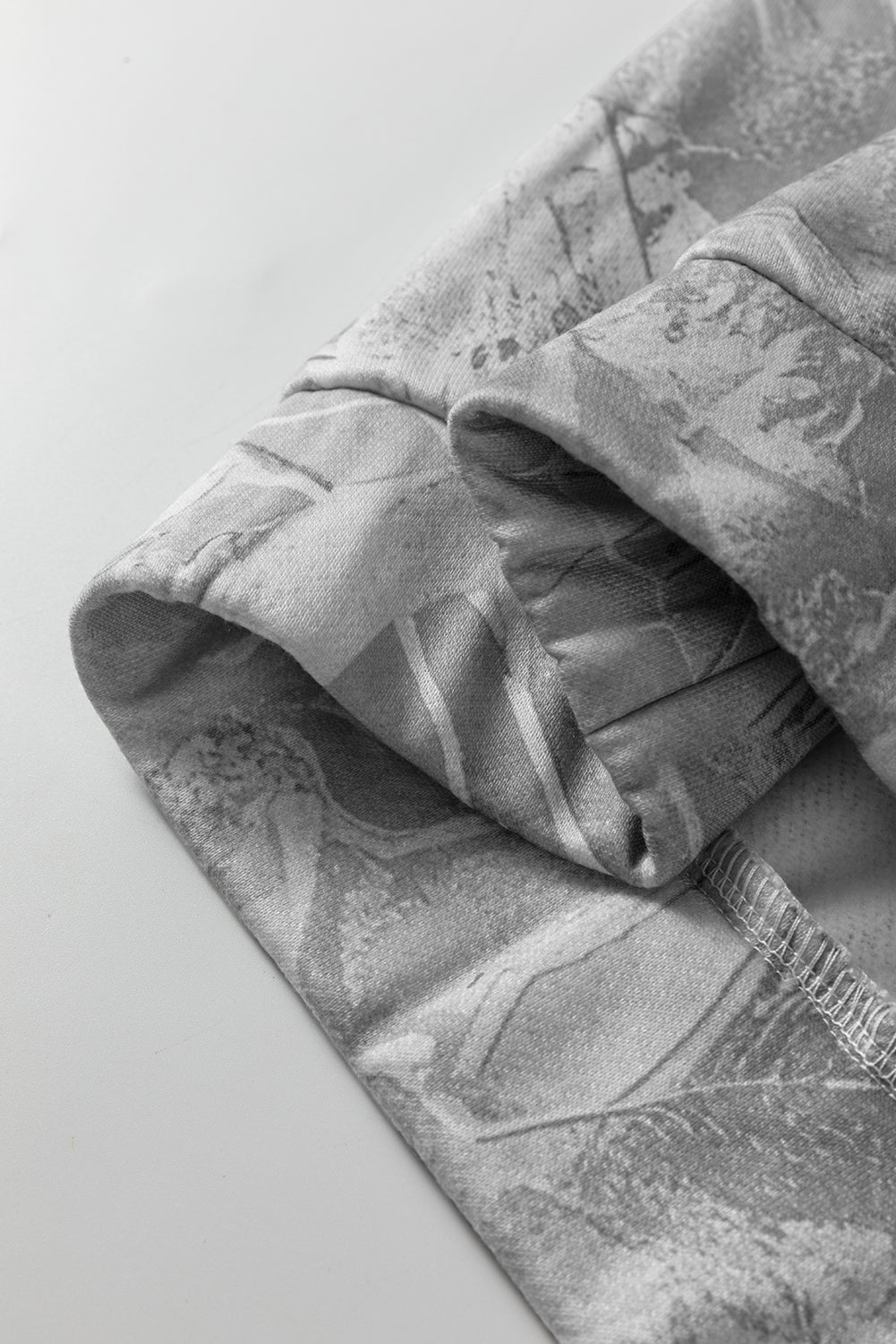 Gray Camouflage Woodland Print Oversized Sporty Hoodie-Tops / Dresses-[Adult]-[Female]-2022 Online Blue Zone Planet