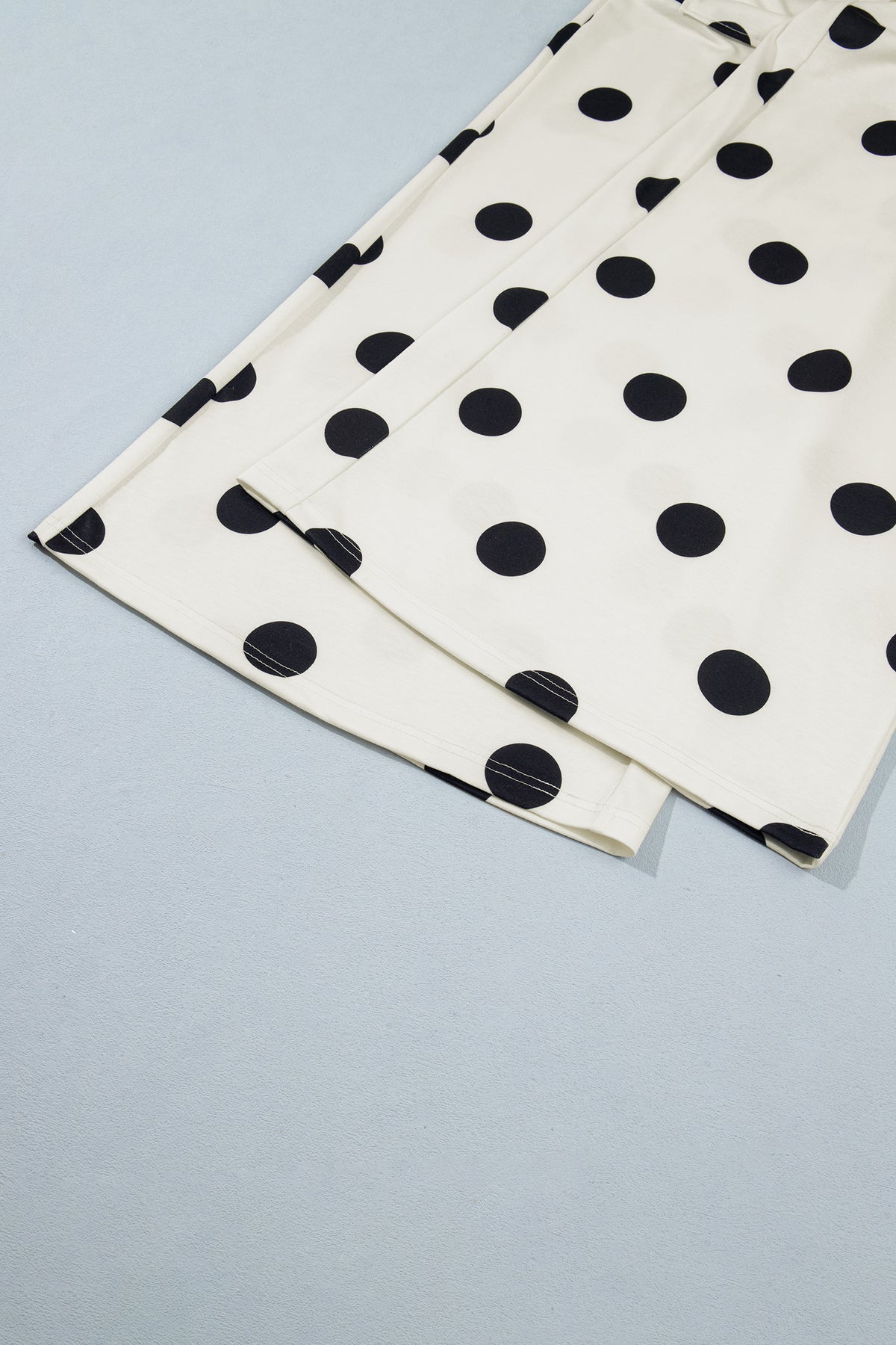 Brown Polka Dot Wide Leg Elastic Waist Casual Pants-Bottoms/Pants & Culotte-[Adult]-[Female]-2022 Online Blue Zone Planet