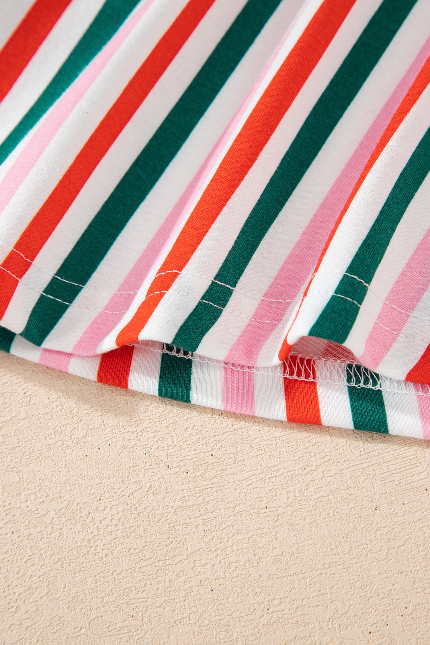 Pink Stripe Christmas Long Sleeve Shirt Style Lounge Dress-TOPS / DRESSES-[Adult]-[Female]-2022 Online Blue Zone Planet