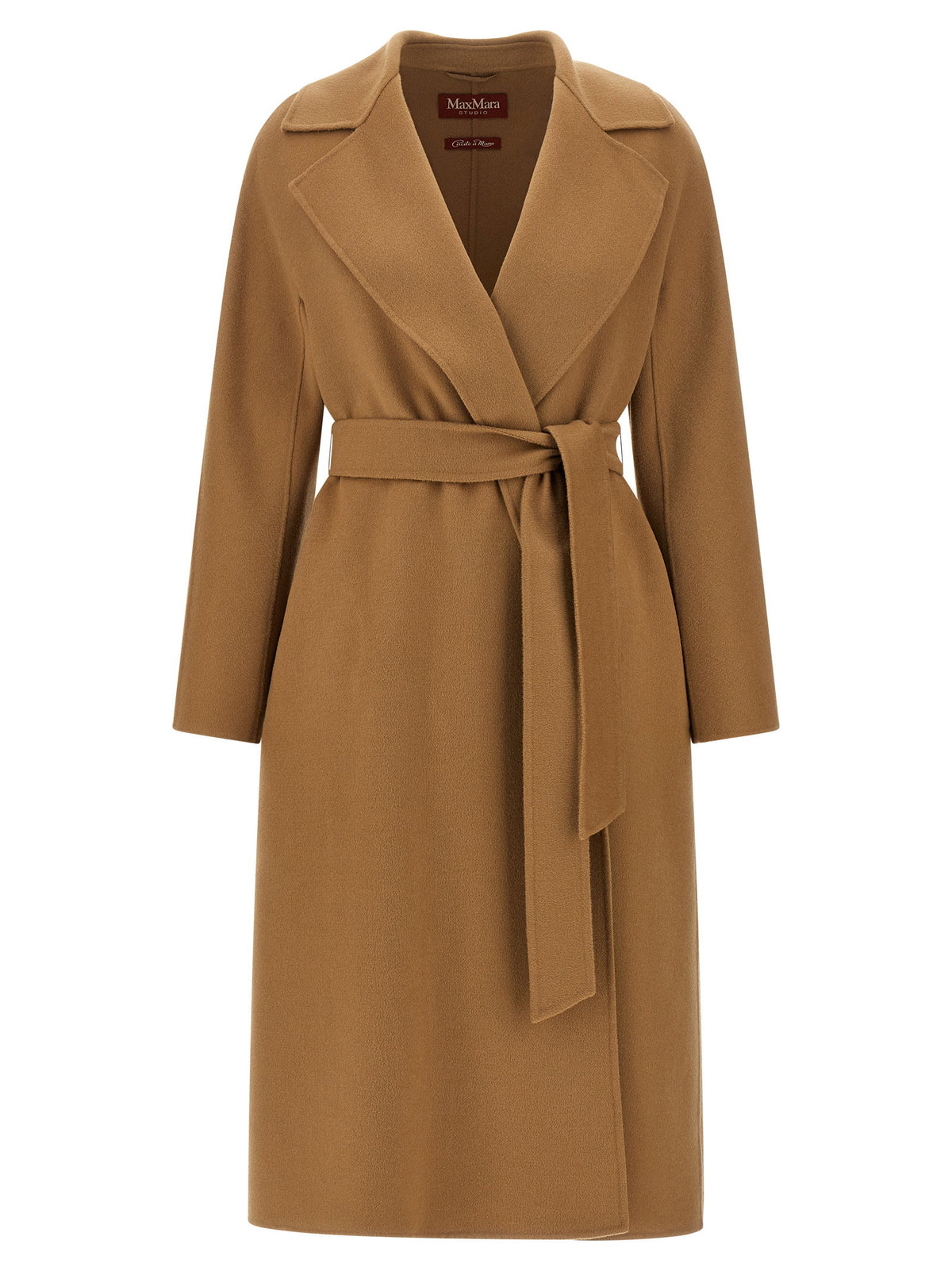 Max Mara Studio Cles Dressing Gown Coat-TOPS / DRESSES-[Adult]-[Female]-34 IT-Beige-2022 Online Blue Zone Planet