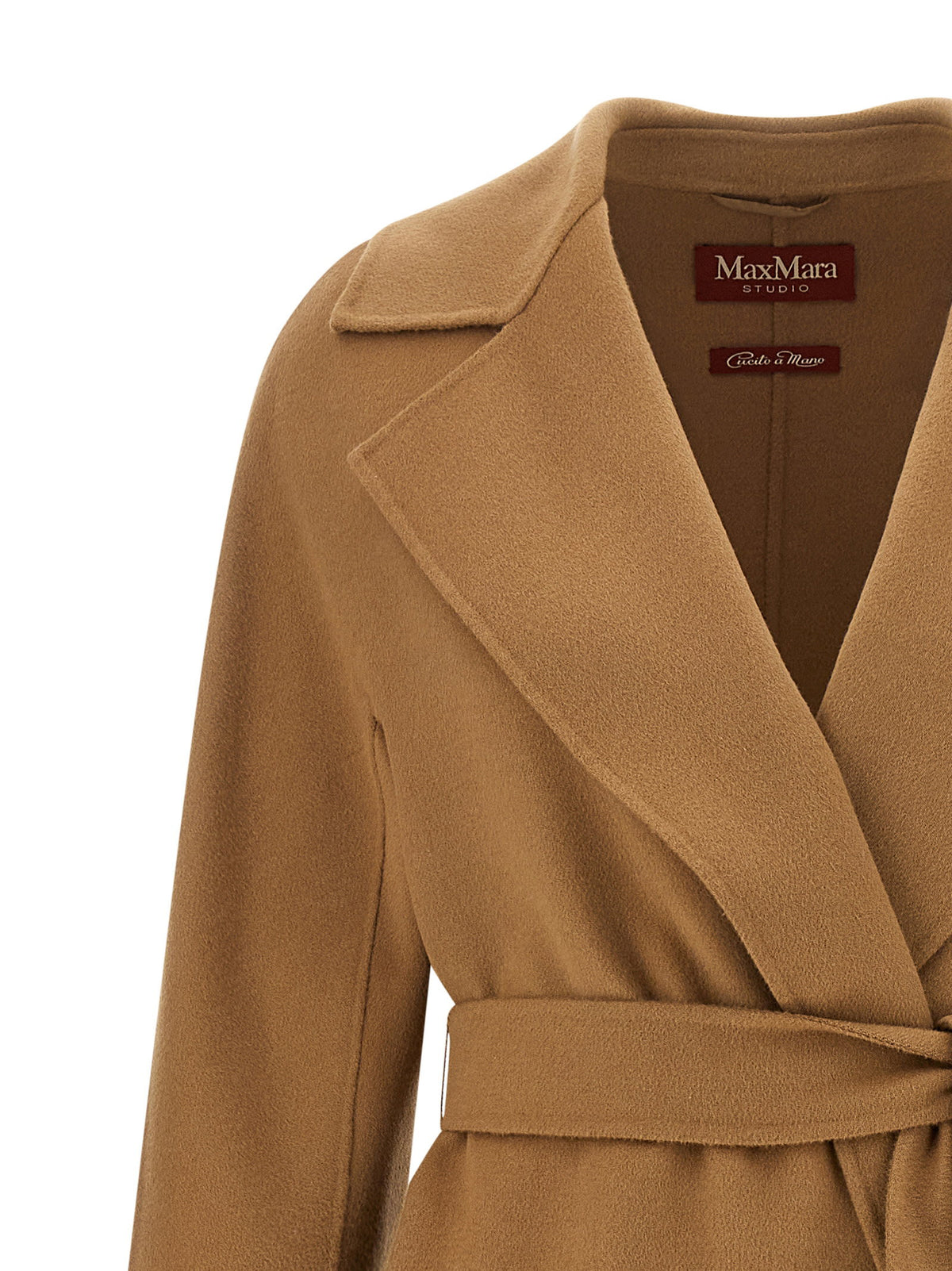 Max Mara Studio Cles Dressing Gown Coat-TOPS / DRESSES-[Adult]-[Female]-2022 Online Blue Zone Planet