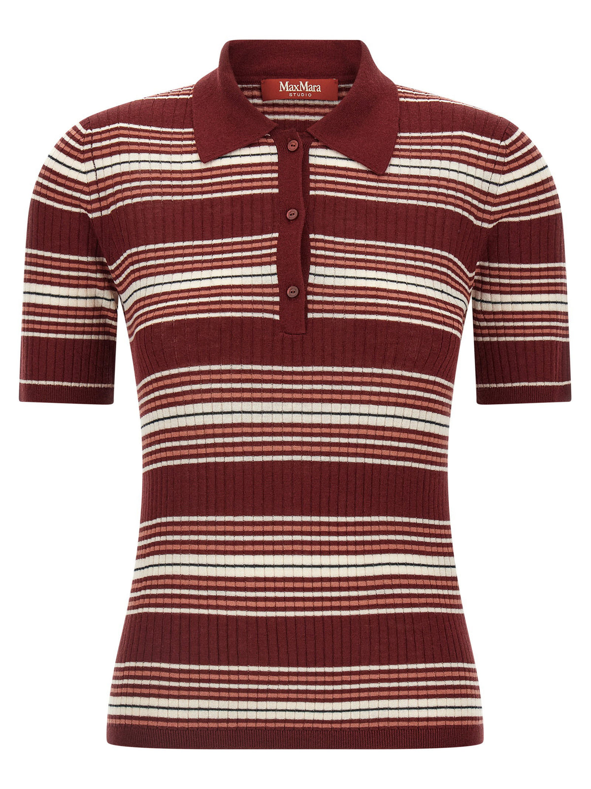 Max Mara Studio Msttallero Polo Shirt-Shirts-[Adult]-[Female]-L-Bordeaux-2022 Online Blue Zone Planet