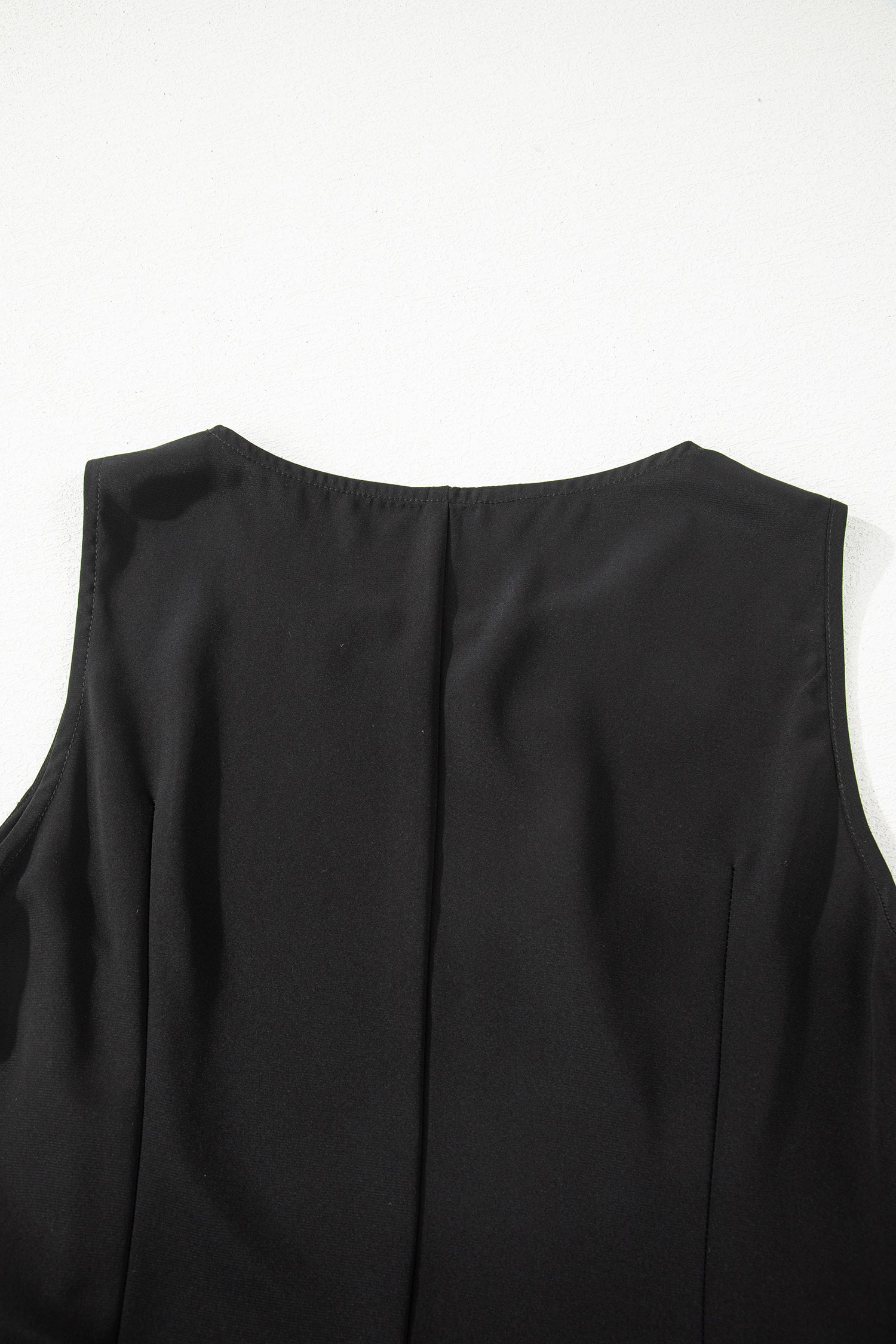 Black Solid Color Sleeveless Sheer Floral Lace Patchwork Long Dress-TOPS / DRESSES-[Adult]-[Female]-2022 Online Blue Zone Planet