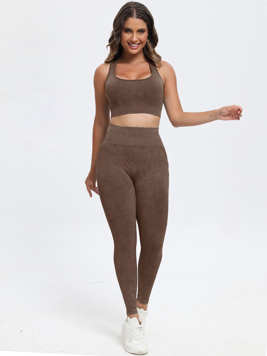 Scoop Neck Wide Strap Top and Pants Active Set-BOTTOMS SIZES SMALL MEDIUM LARGE-[Adult]-[Female]-2022 Online Blue Zone Planet