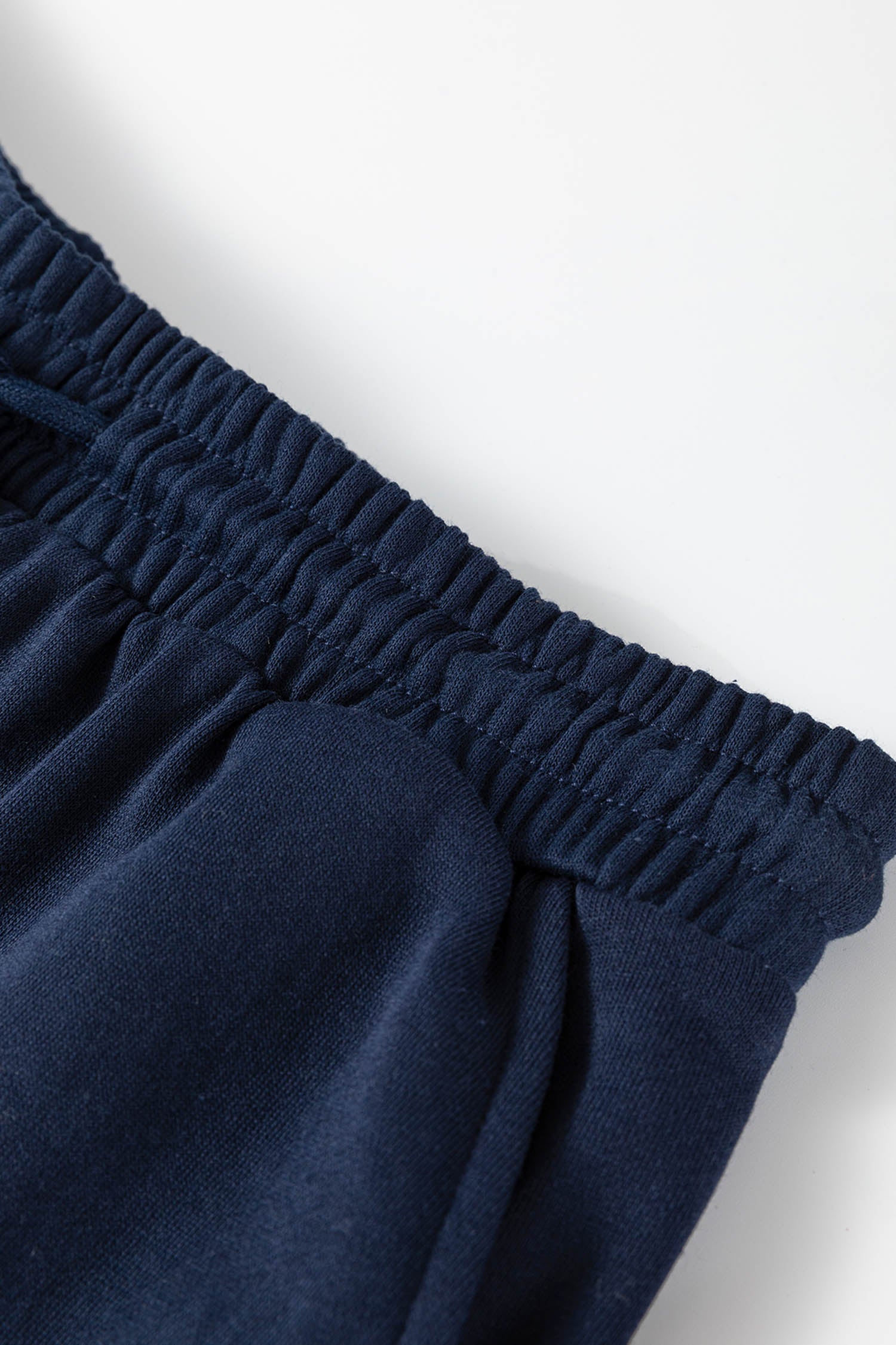 Navy Blue Varsity Striped Sleeve Drop Shoulder Sweatshirt And Short Set-Two Piece Sets/Short Sets-[Adult]-[Female]-2022 Online Blue Zone Planet