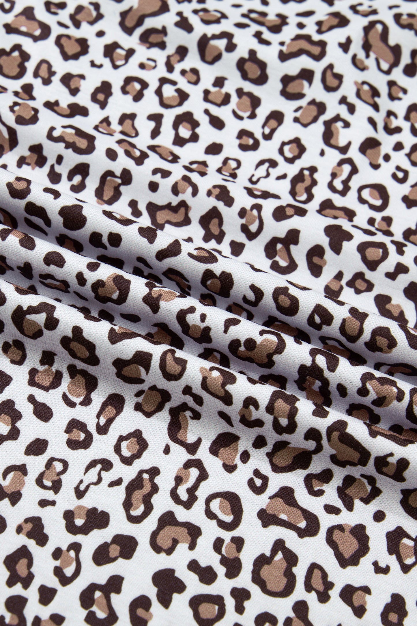 Khaki Contrast Trim Plus Size Leopard Vest-Plus Size/Plus Size Tops/Plus Size Tank Tops-[Adult]-[Female]-2022 Online Blue Zone Planet