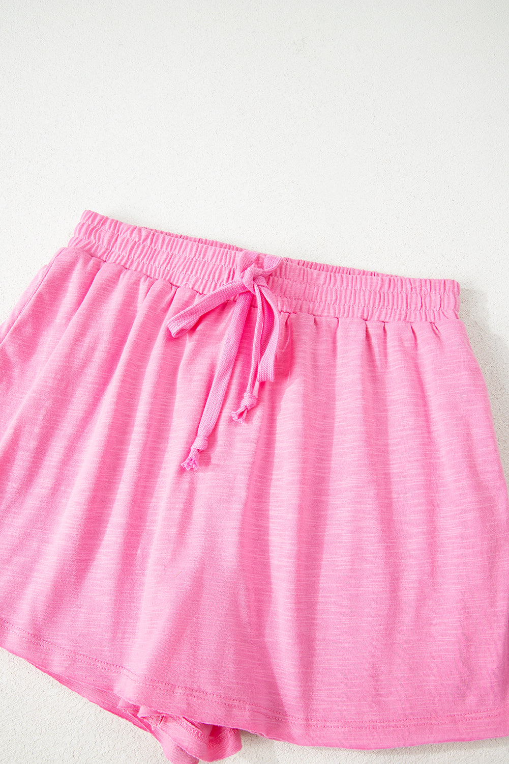 Sachet Pink Loose Fit Half Sleeve T Shirt and High Waist Skirt Set-Two Piece Sets/Two Piece Dresses-[Adult]-[Female]-2022 Online Blue Zone Planet