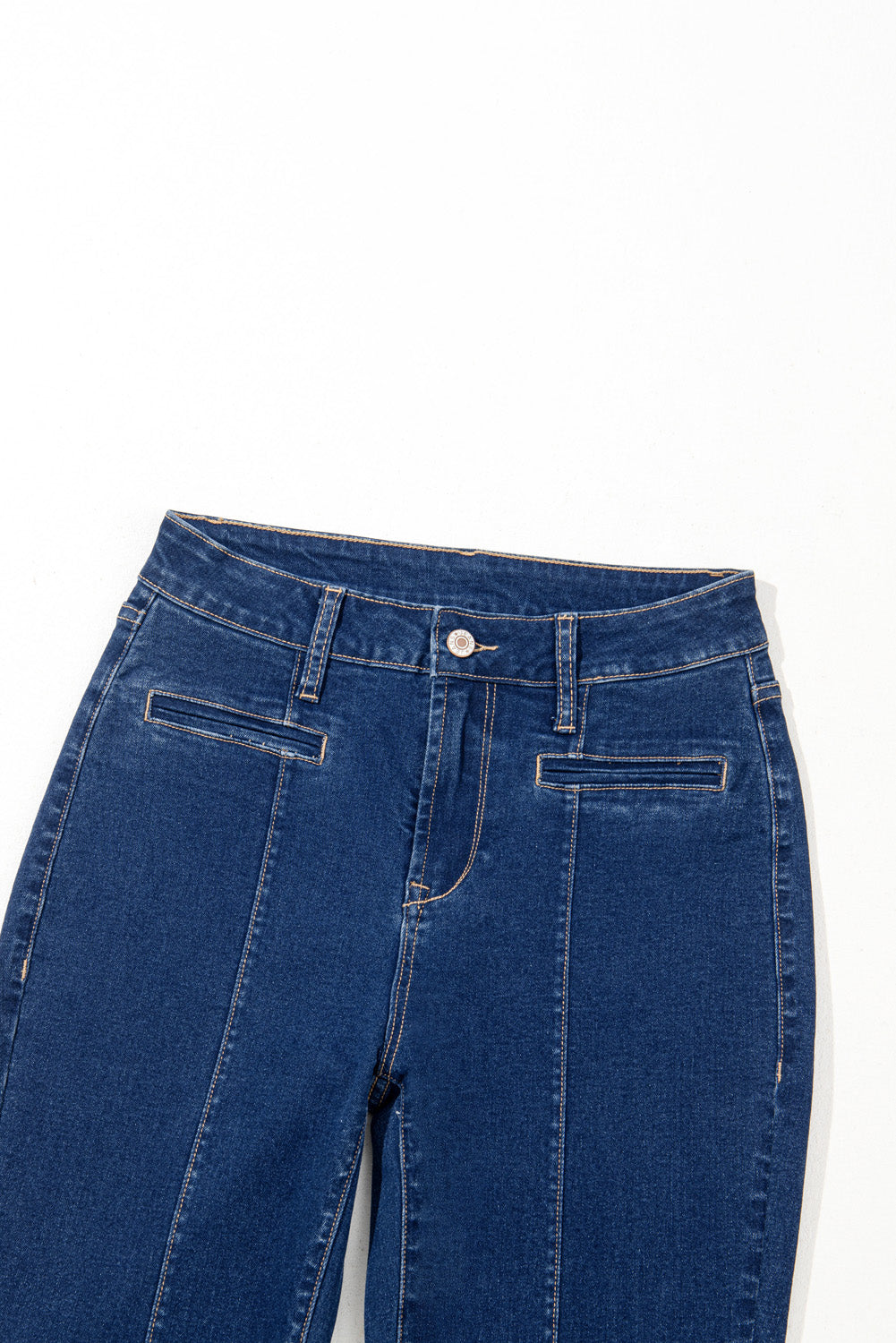 Sail Blue Center Seam Deep Wash Straight Jeans-Bottoms/Jeans-[Adult]-[Female]-2022 Online Blue Zone Planet