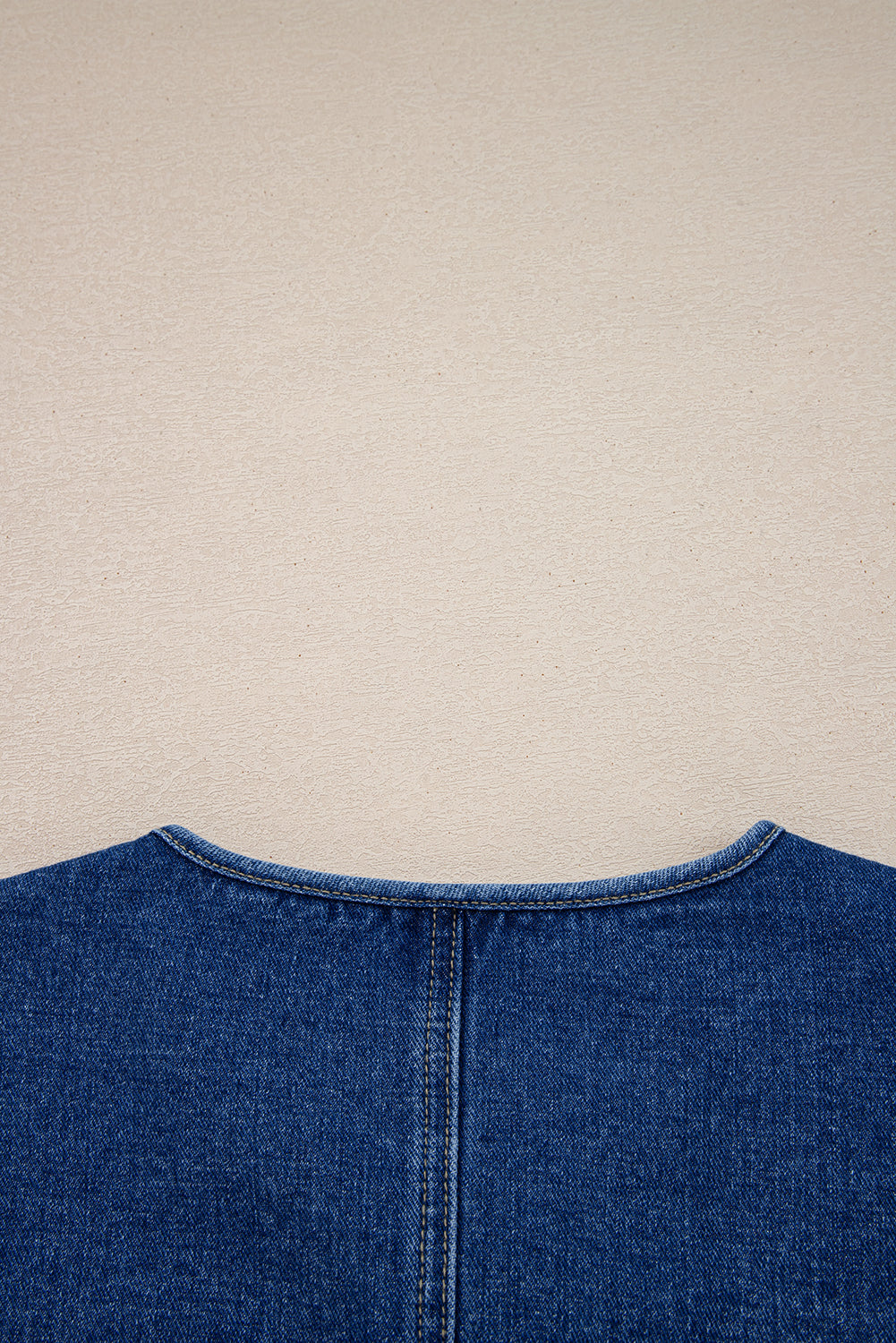 Sail Blue Vintage Fastening Big Patched Pockets Straight Cut Deep Wash Denim Jacket-Outerwear/Denim jackets-[Adult]-[Female]-2022 Online Blue Zone Planet