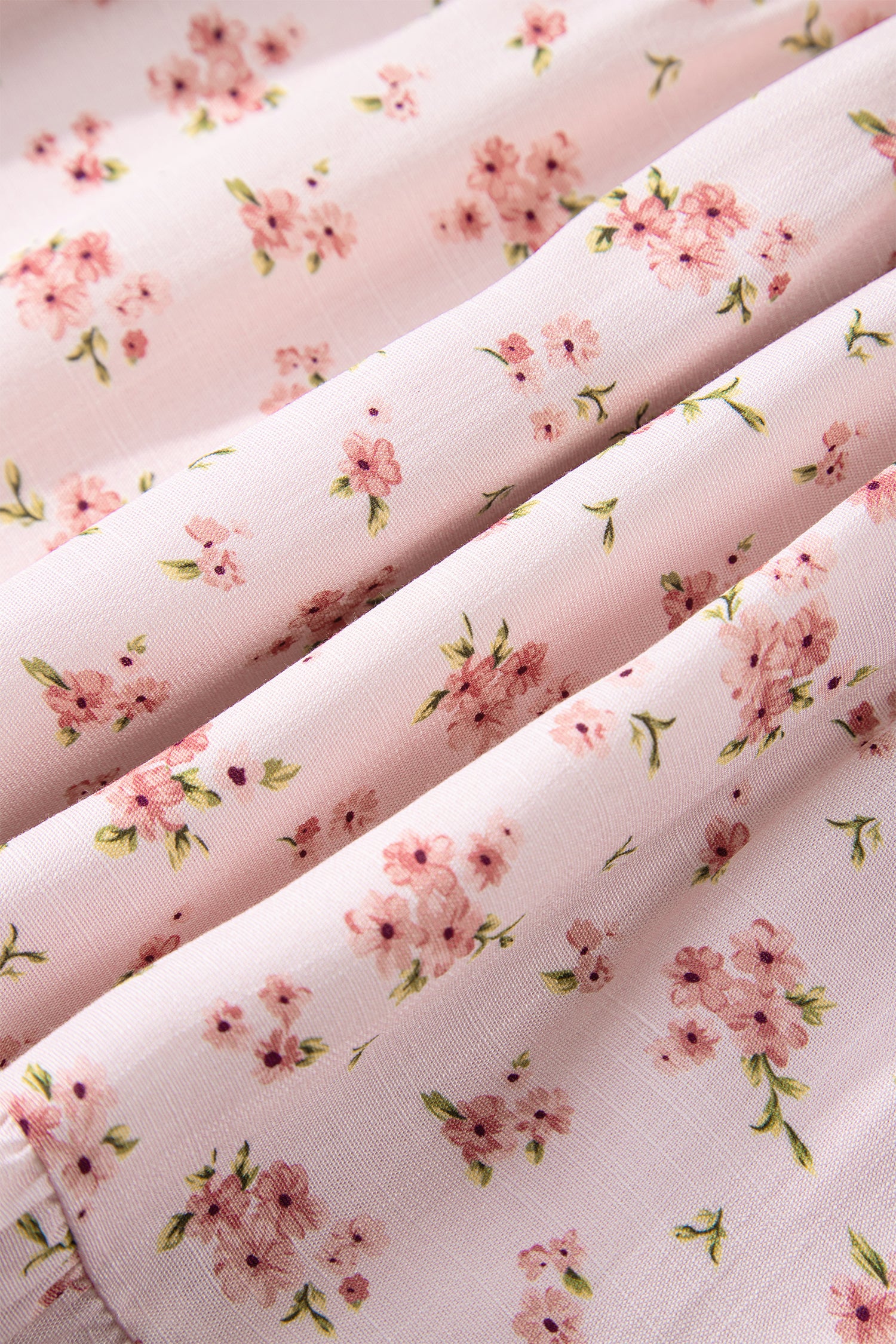 Pink Front Tie Shirred Waist Short Sleeve Ruffled Floral Mini Dress-TOPS / DRESSES-[Adult]-[Female]-2022 Online Blue Zone Planet