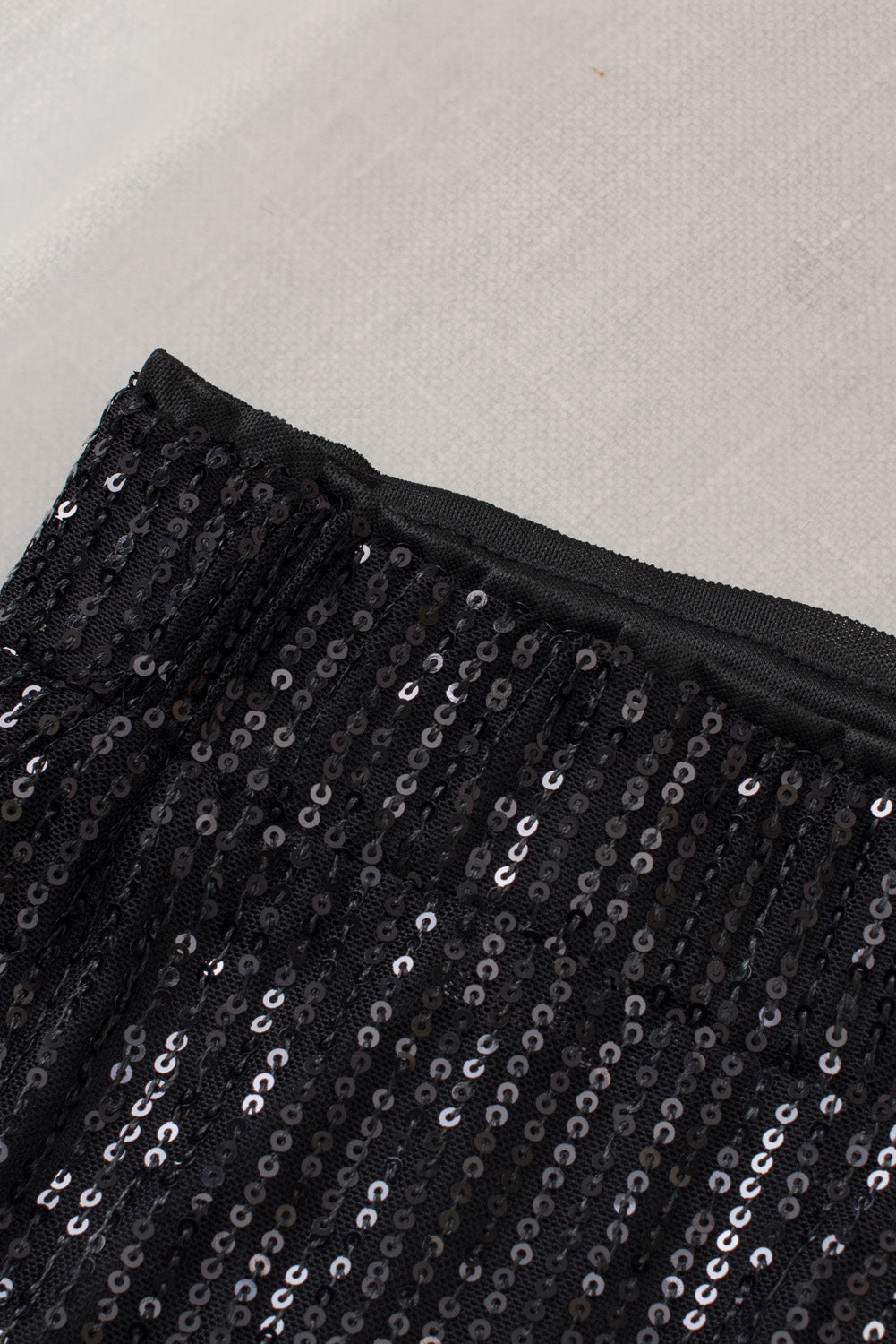 Black Sequin Wide Leg Pants-Bottoms/Pants & Culotte-[Adult]-[Female]-2022 Online Blue Zone Planet