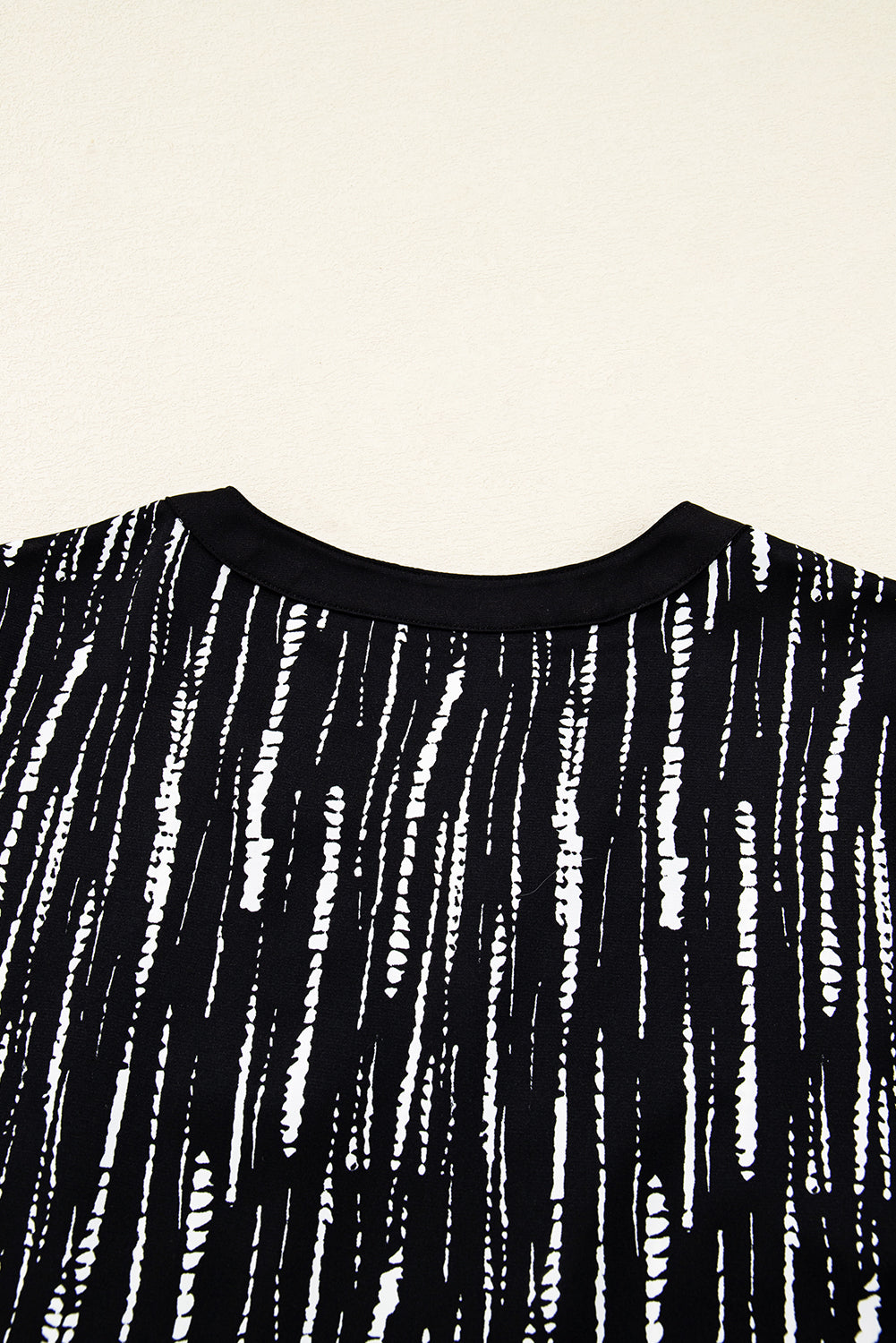 Black Abstract Printed V Neck Fall Blouse-Tops/Blouses & Shirts-[Adult]-[Female]-2022 Online Blue Zone Planet