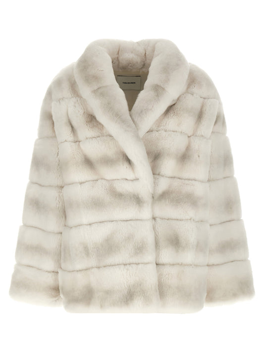 Yves Salomon Quilted Fur Coat