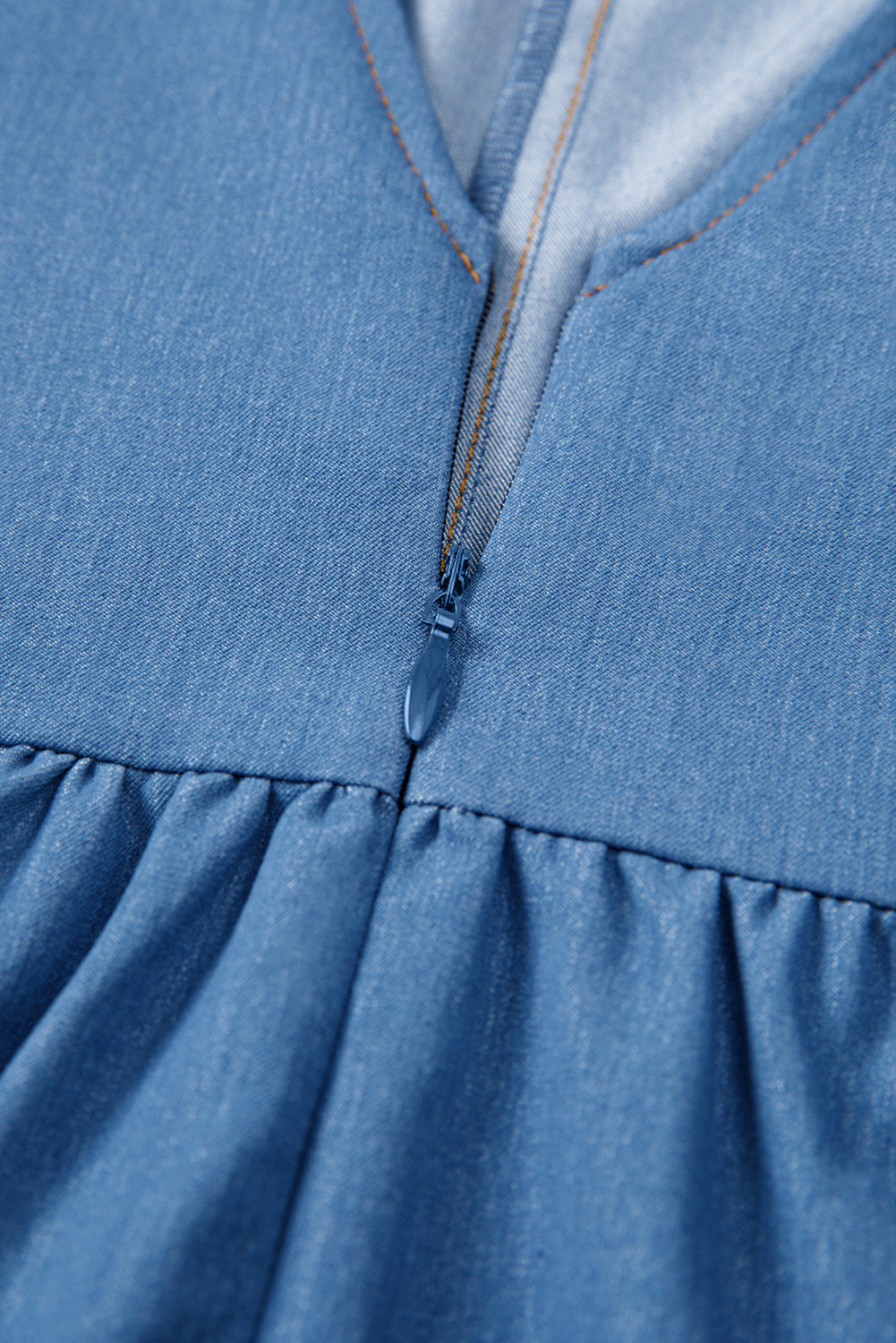 Myosotis Square Neck Pleated Waist V Cut Backless Tied Fit And Flare Dress-TOPS / DRESSES-[Adult]-[Female]-2022 Online Blue Zone Planet