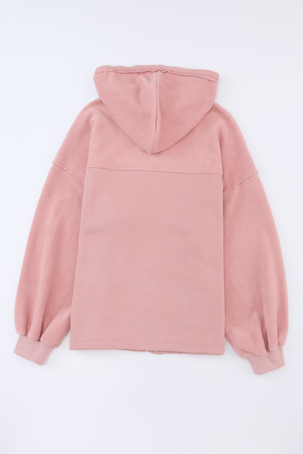 Pink Flap Pocket Drawstring Hood Zip Up Jacket-Tops / Dresses-[Adult]-[Female]-2022 Online Blue Zone Planet