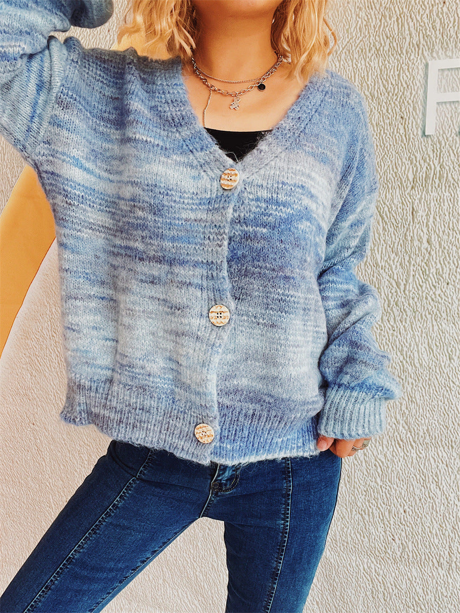 Button Up Long Sleeve Cardigan-TOPS / DRESSES-[Adult]-[Female]-2022 Online Blue Zone Planet