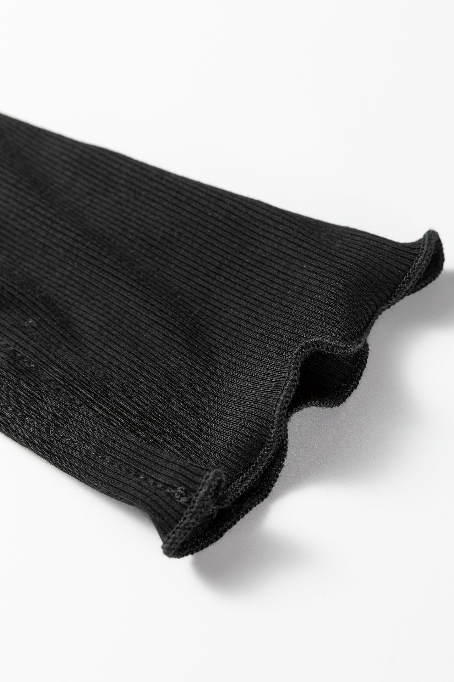 Black Sheer Lace Long Sleeve Slim Henley Top-Tops/Long Sleeve Tops-[Adult]-[Female]-2022 Online Blue Zone Planet