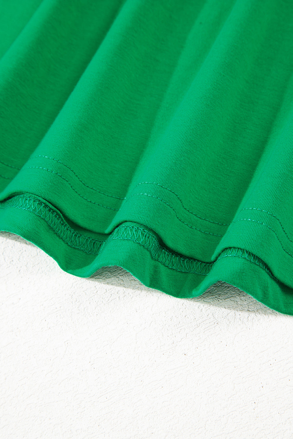 Bright Green Casual Plain Crew Neck Tee-Tops/Tops & Tees-[Adult]-[Female]-2022 Online Blue Zone Planet