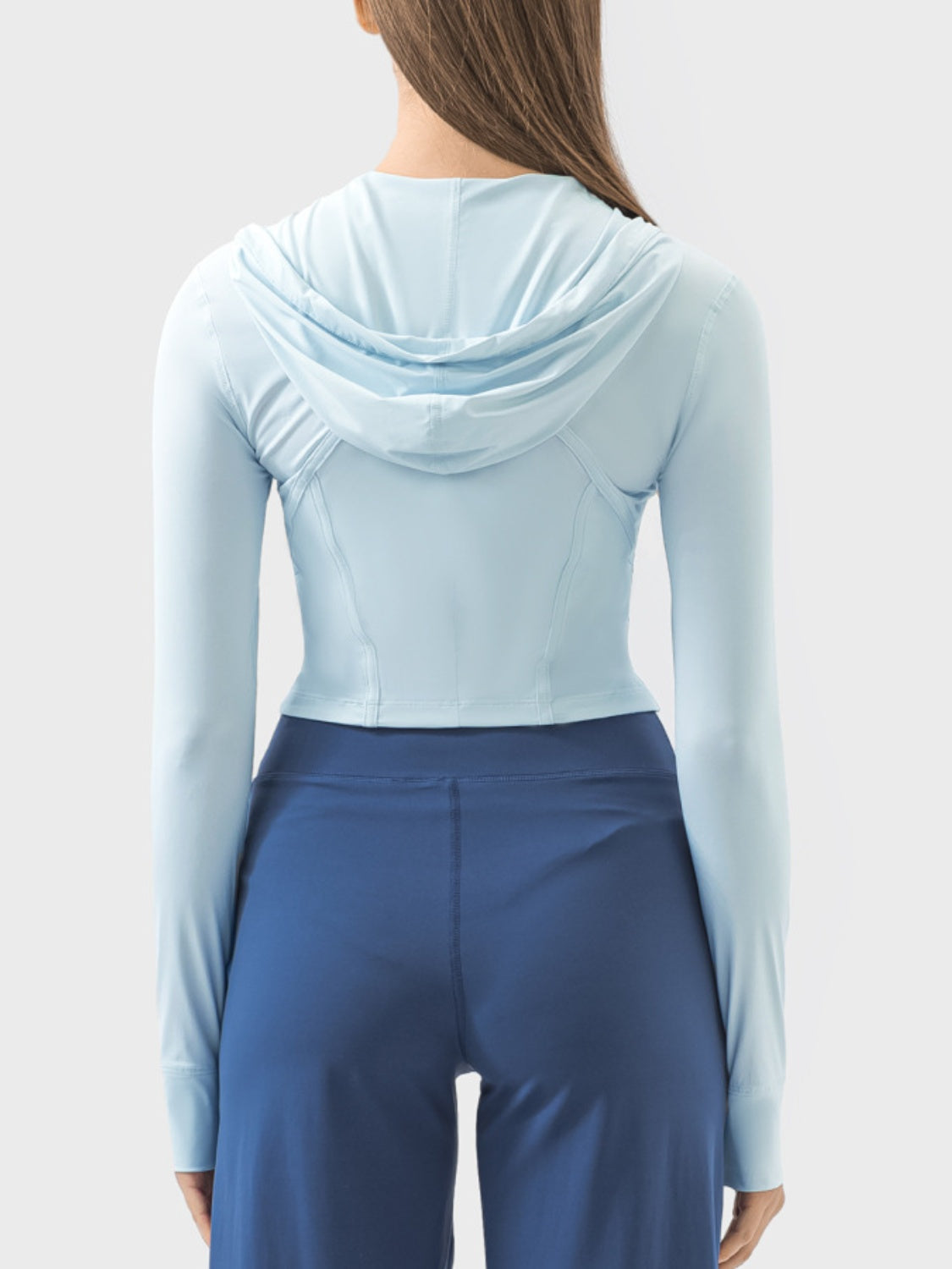 Zip Up Hooded Long Sleeve Active Outerwear-TOPS / DRESSES-[Adult]-[Female]-2022 Online Blue Zone Planet