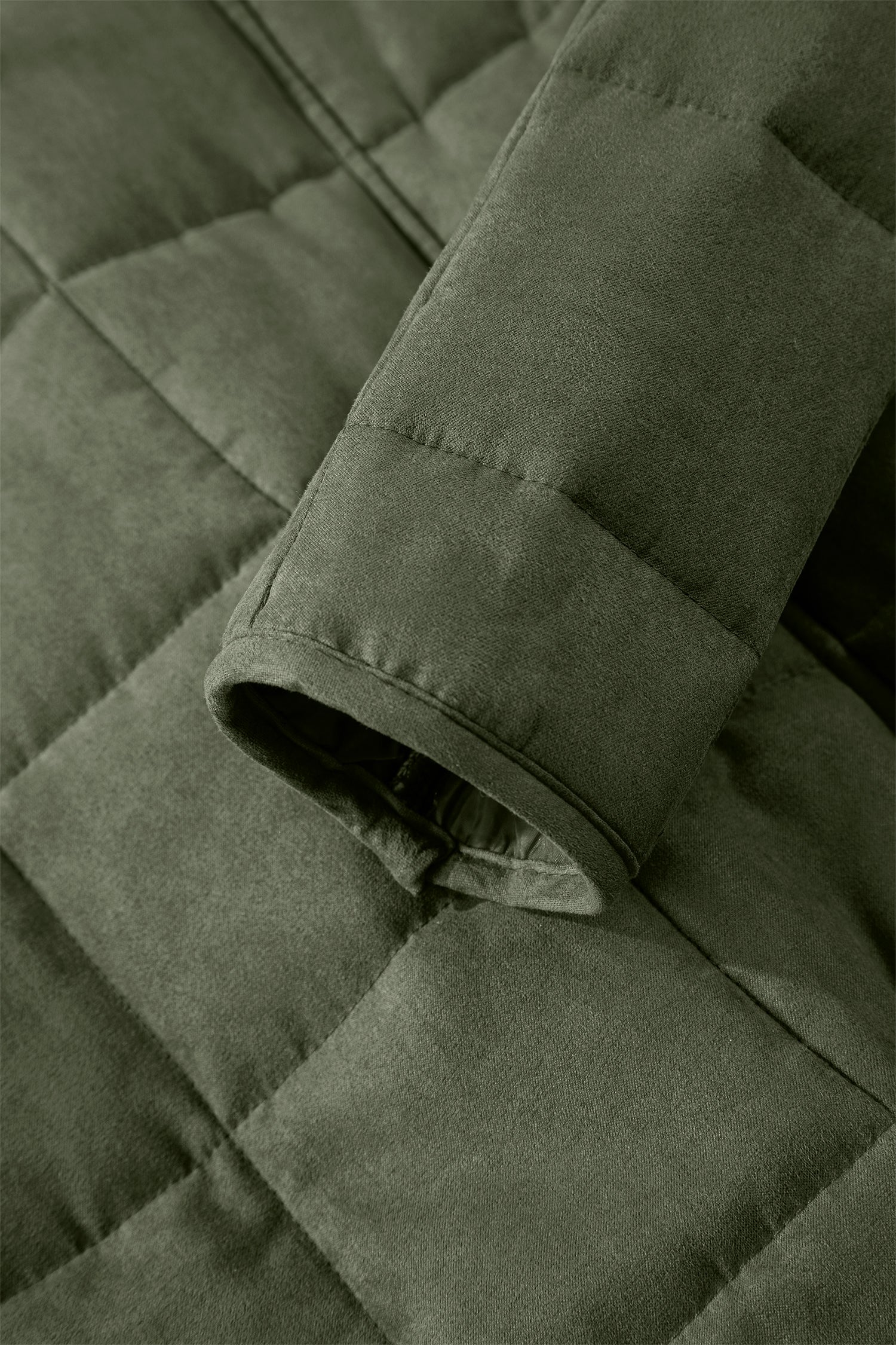 Green Zip-Up Pocket Quilted Jacket-Outerwear/Jackets-[Adult]-[Female]-2022 Online Blue Zone Planet