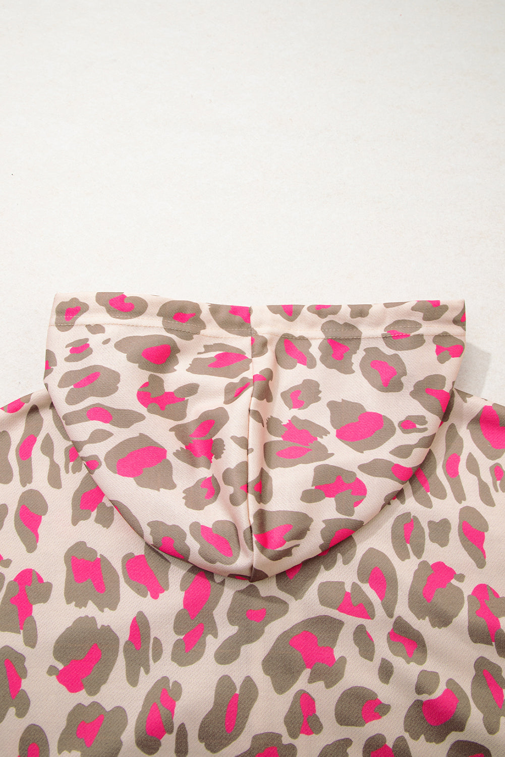 Rose Leopard Print Zip-Up Hooded Sweatshirt-Tops/Sweatshirts & Hoodies-[Adult]-[Female]-2022 Online Blue Zone Planet