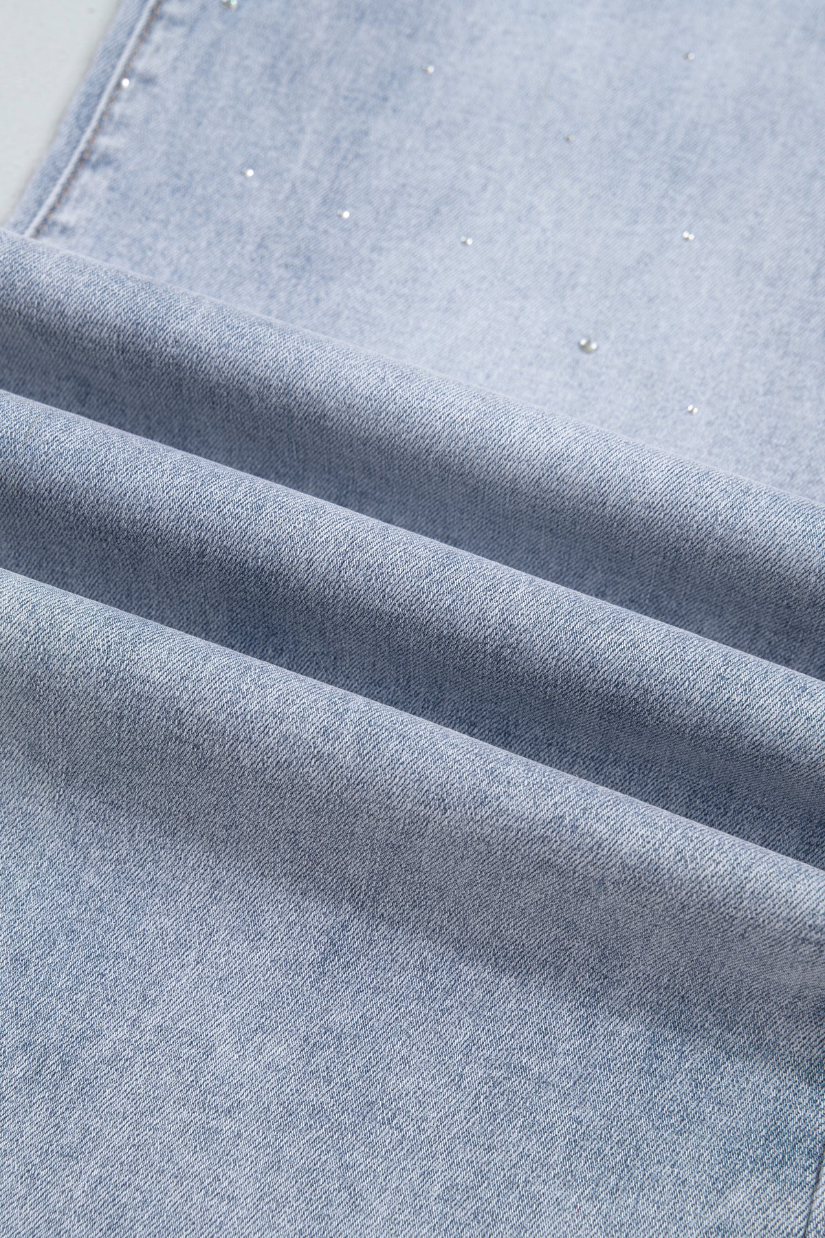 Beau Blue Sparkle Detail Western Casual Shift Jeans-Bottoms/Jeans-[Adult]-[Female]-2022 Online Blue Zone Planet