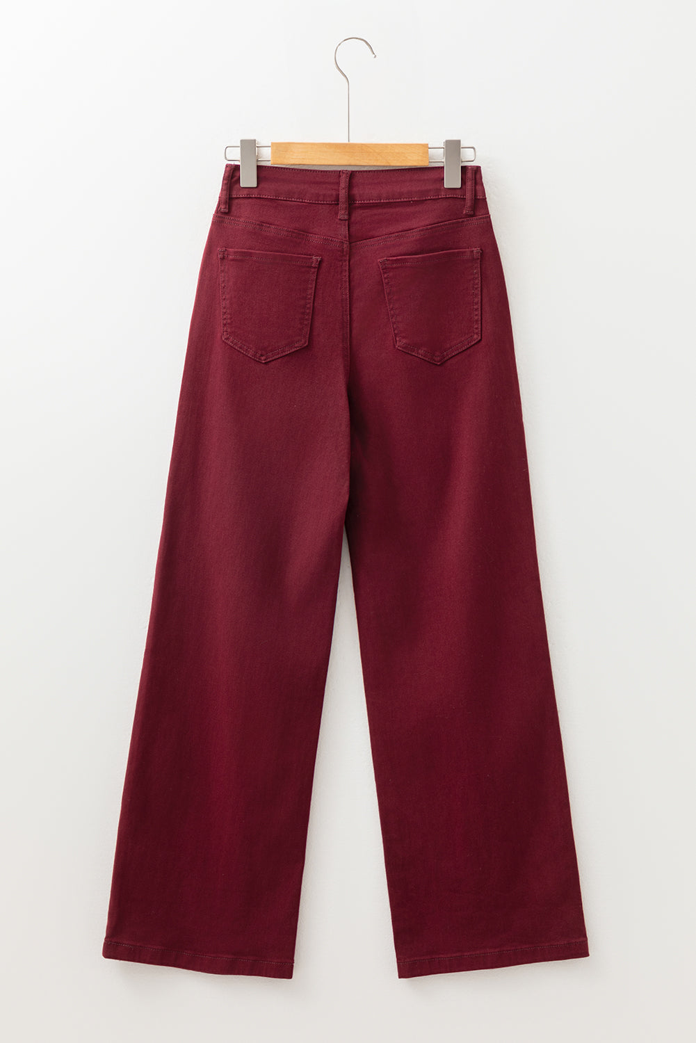 Red Dahlia Loose Straight High Waist Solid Color Jeans-Bottoms/Jeans-[Adult]-[Female]-2022 Online Blue Zone Planet