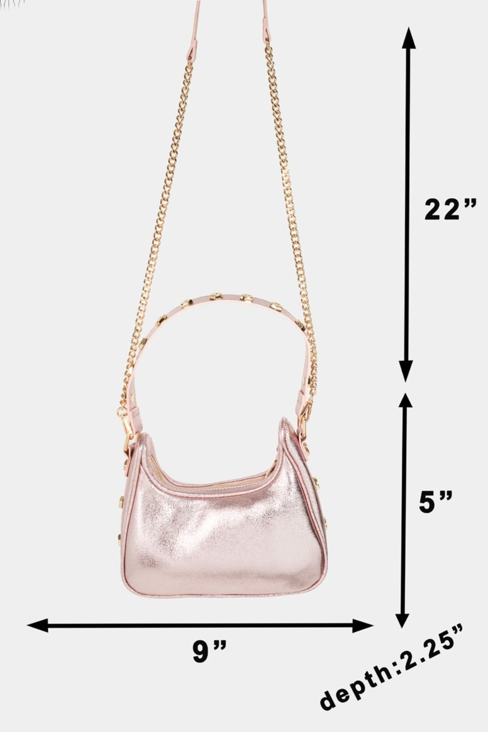 Fame Star Button Trim Hobo Handbag-HANDBAGS-[Adult]-[Female]-Pink-One Size-2022 Online Blue Zone Planet