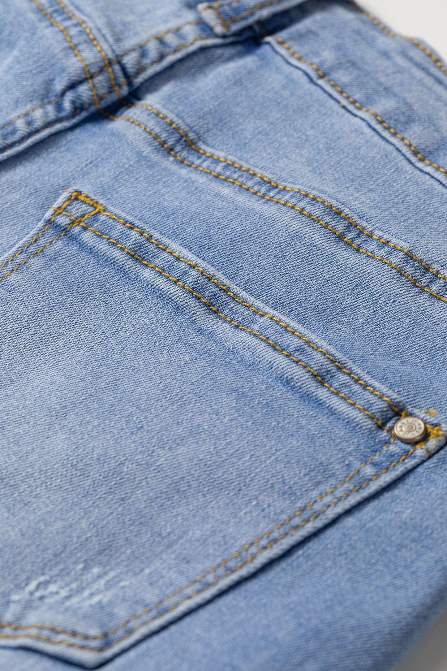 Beau Blue Asymmetric Raw Hem Distressed Whiskery Denim Shorts-Bottoms/Denim Shorts-[Adult]-[Female]-2022 Online Blue Zone Planet