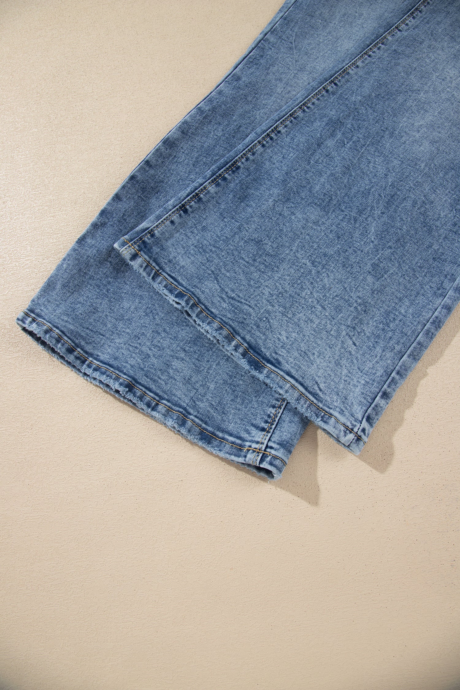Beau Blue Acid Wash Pocket Detail Flare Jeans-Bottoms/Jeans-[Adult]-[Female]-2022 Online Blue Zone Planet