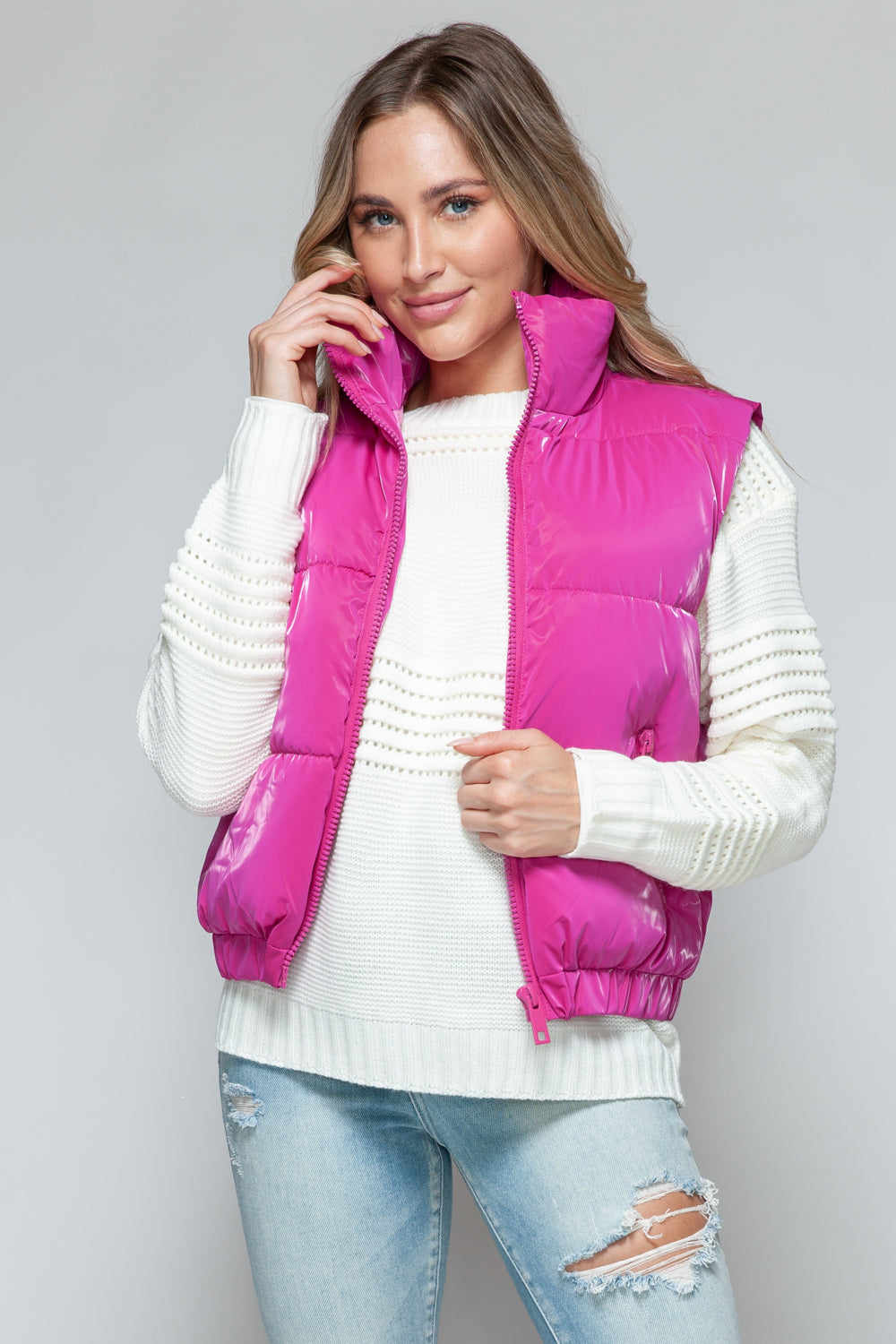 Snobbish Fine Fur Lining Quilted Vest-TOPS / DRESSES-[Adult]-[Female]-2022 Online Blue Zone Planet